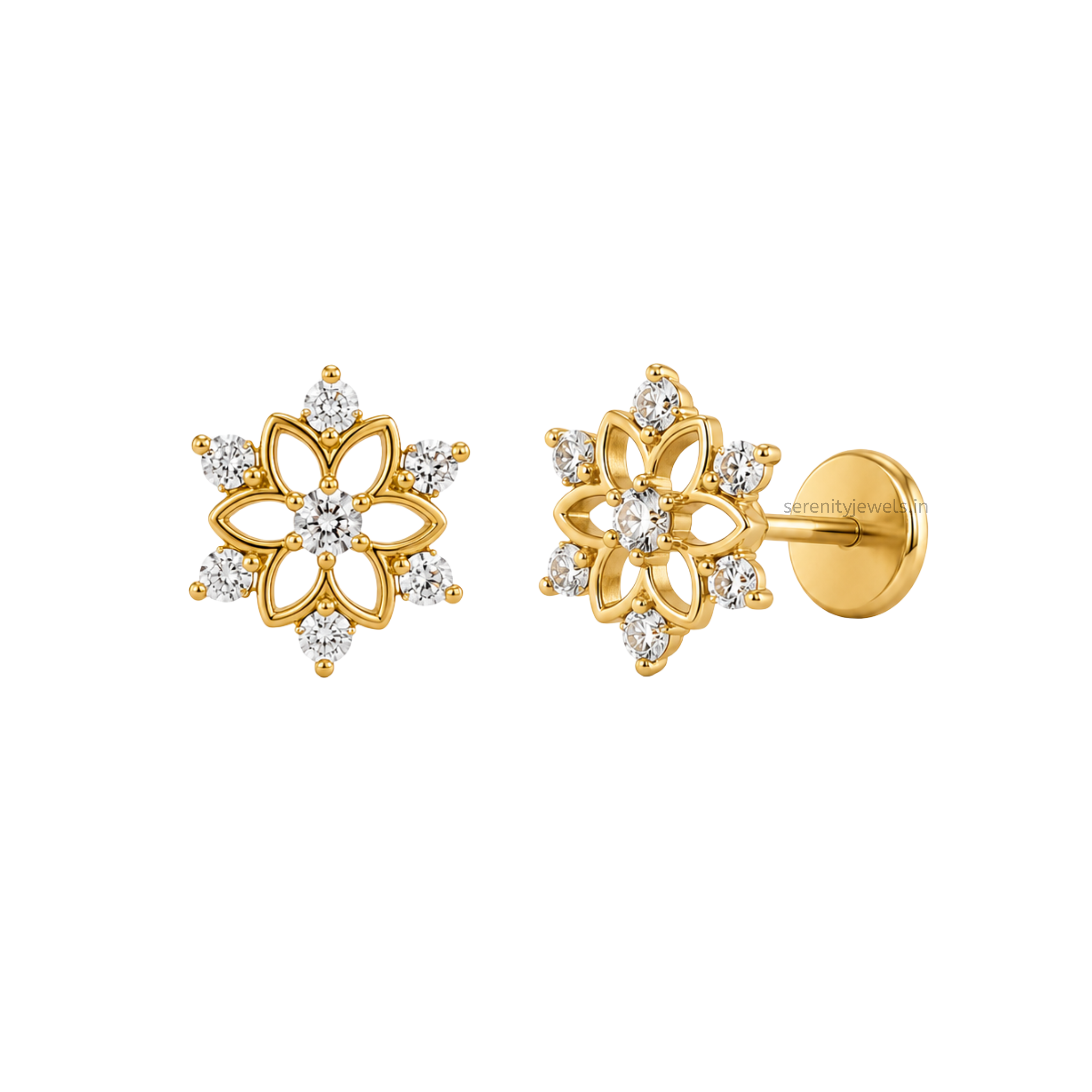 Frozen Flat Studs - PAIR
