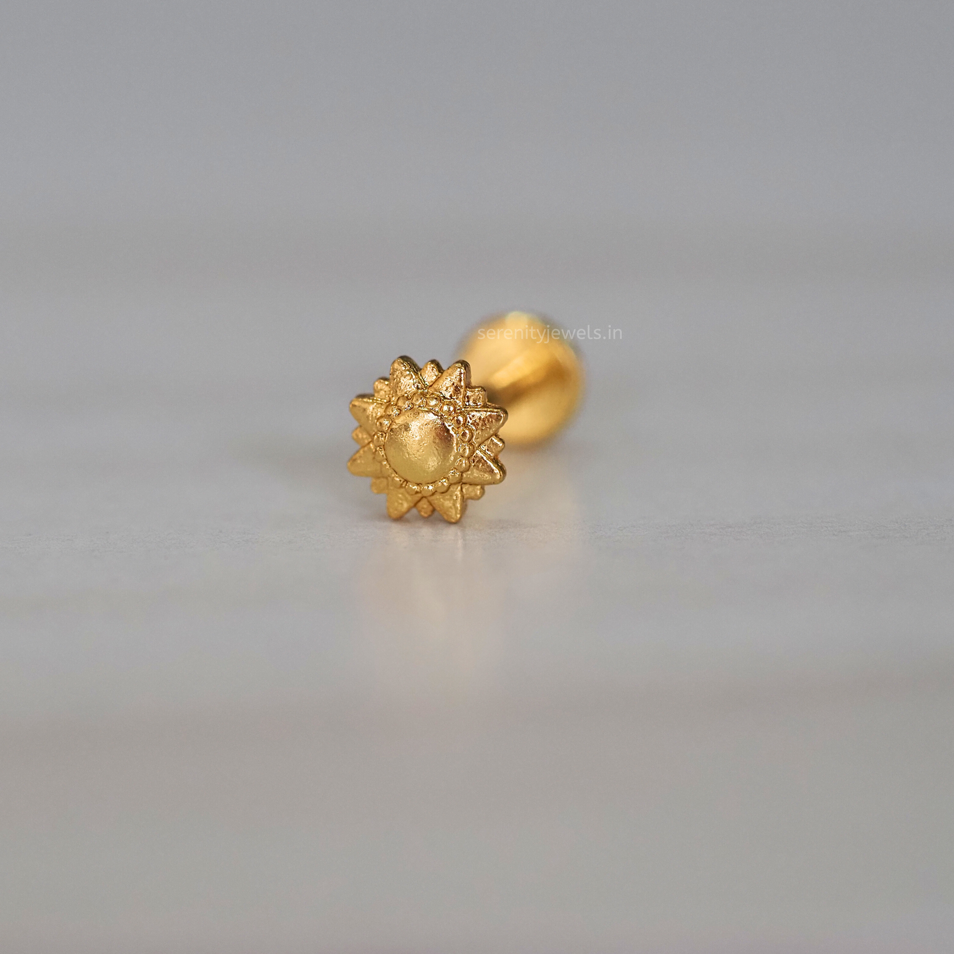 Sun Flat Stud - PAIR
