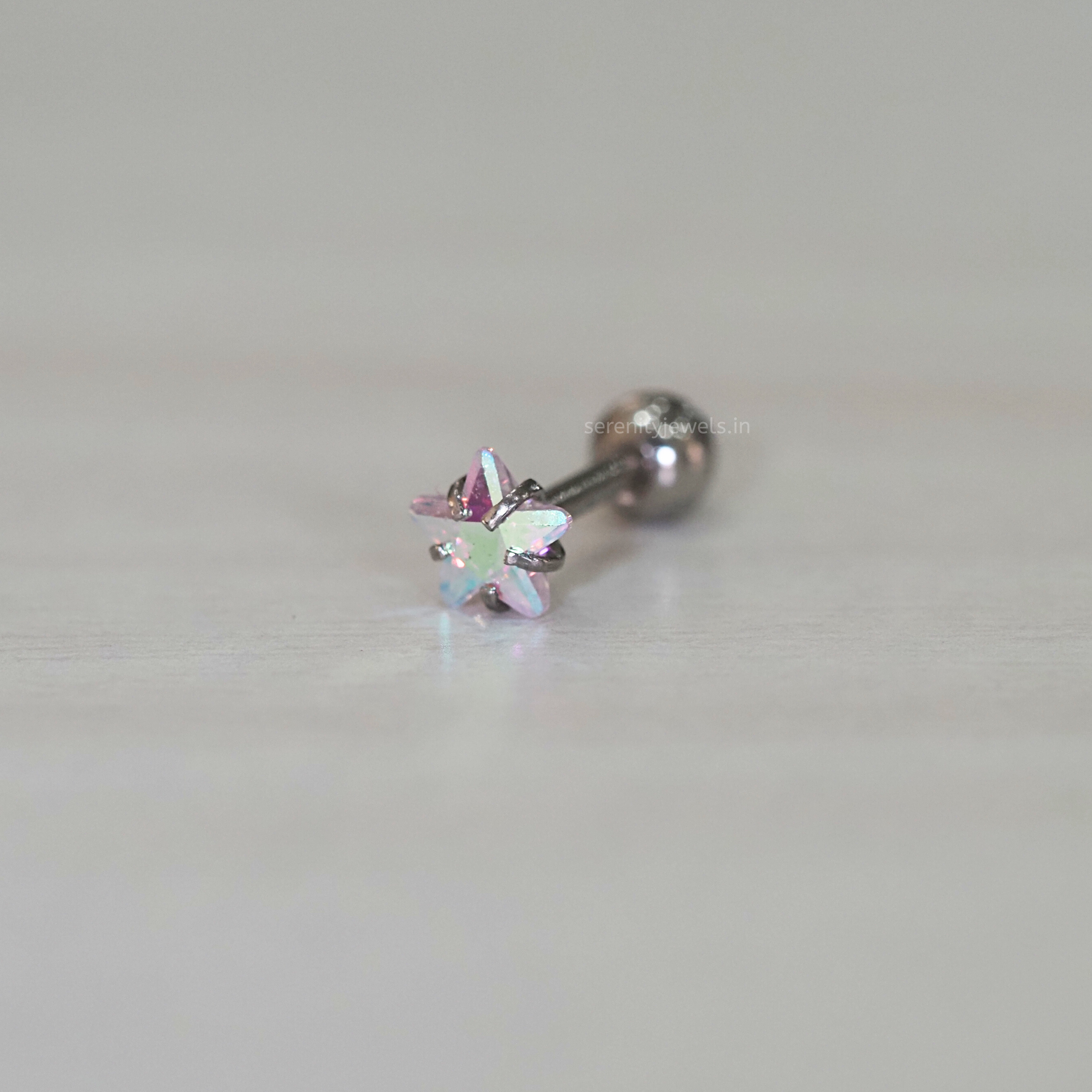 Noctora Solitaire Star Studs - Pair