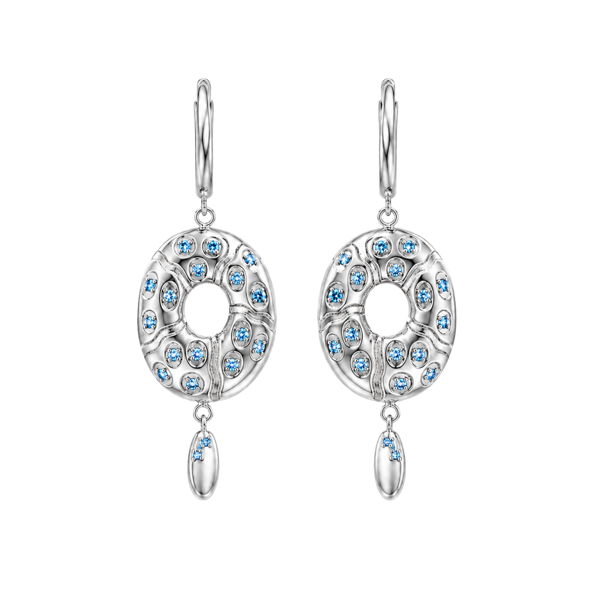 Sea Urchin Statement Hoops - PAIR