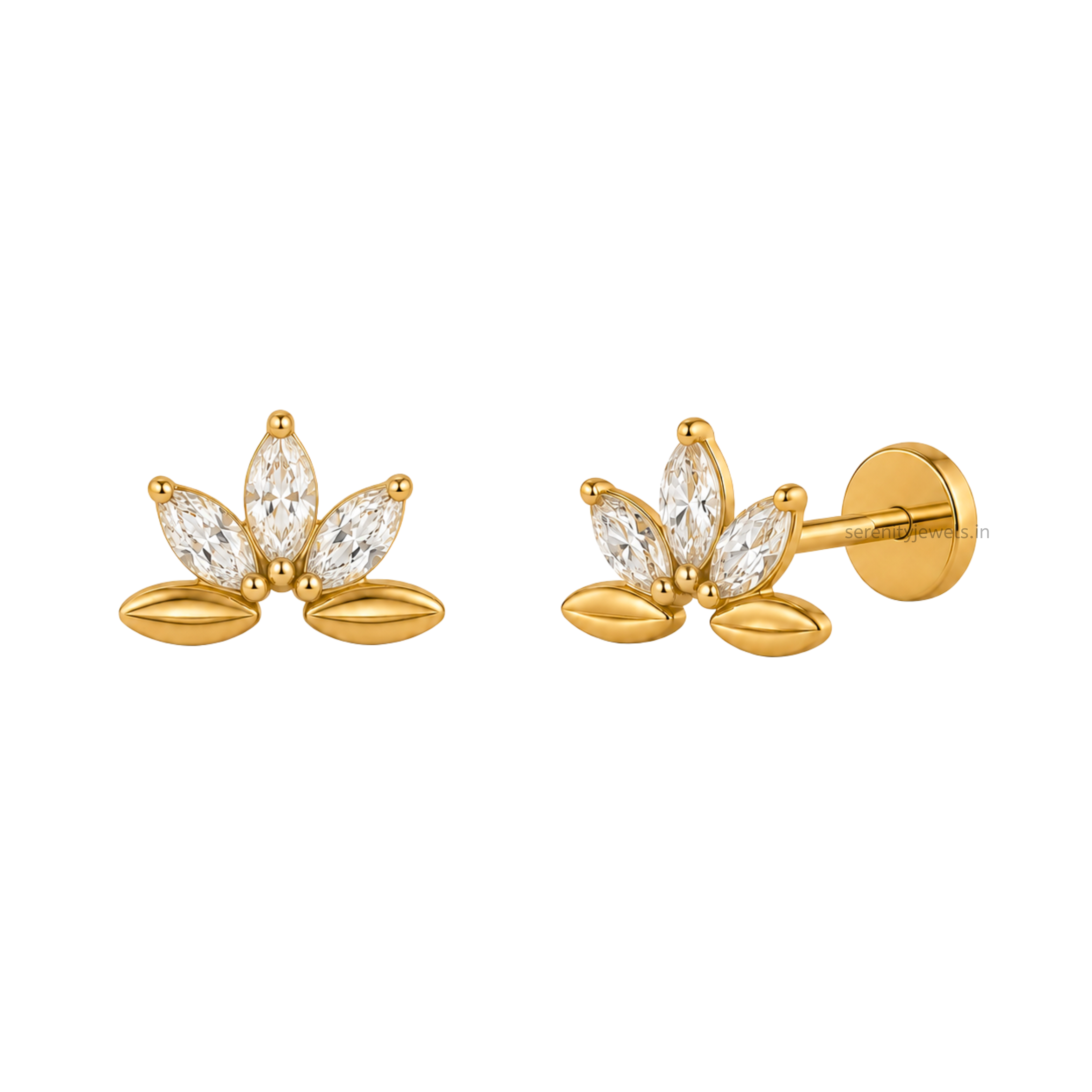 Kehlani Flat Studs - PAIR