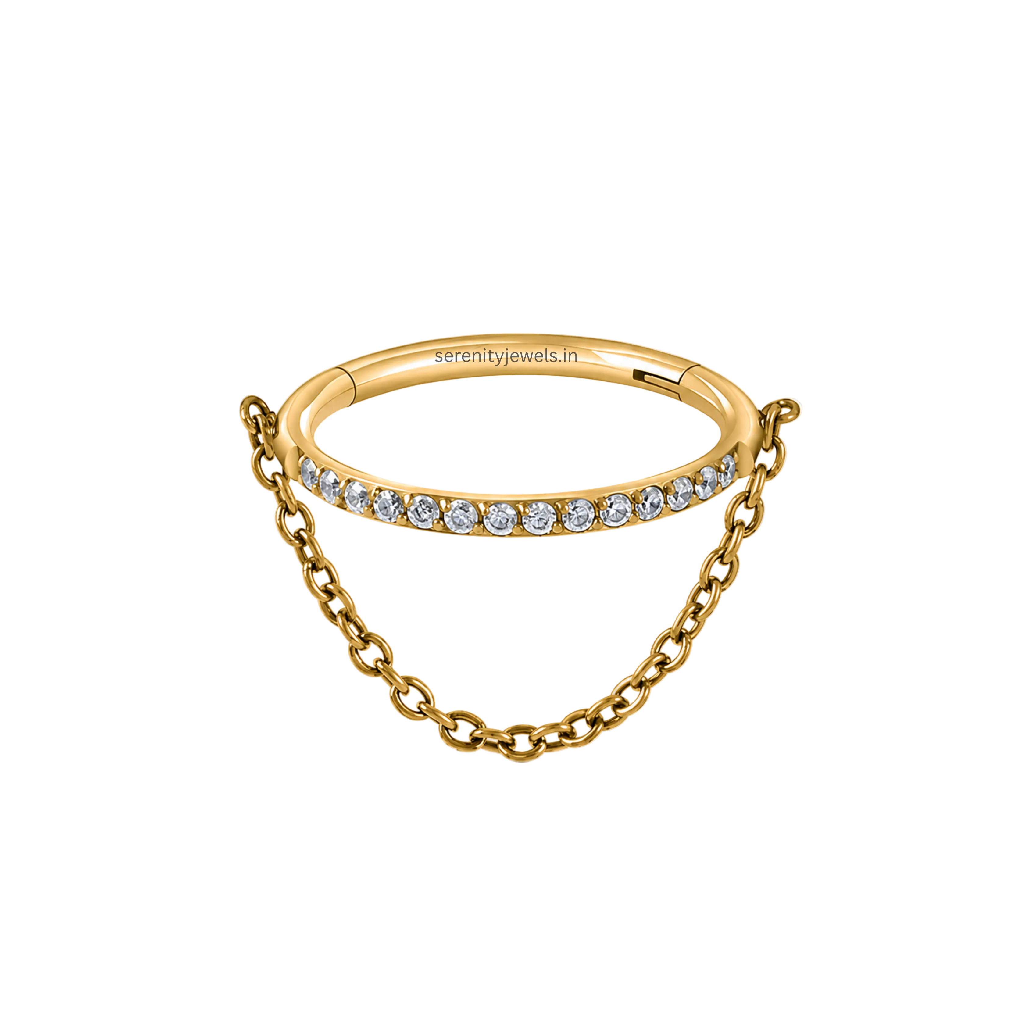 Luxe Chain Titanium Conch Hoop - SINGLE