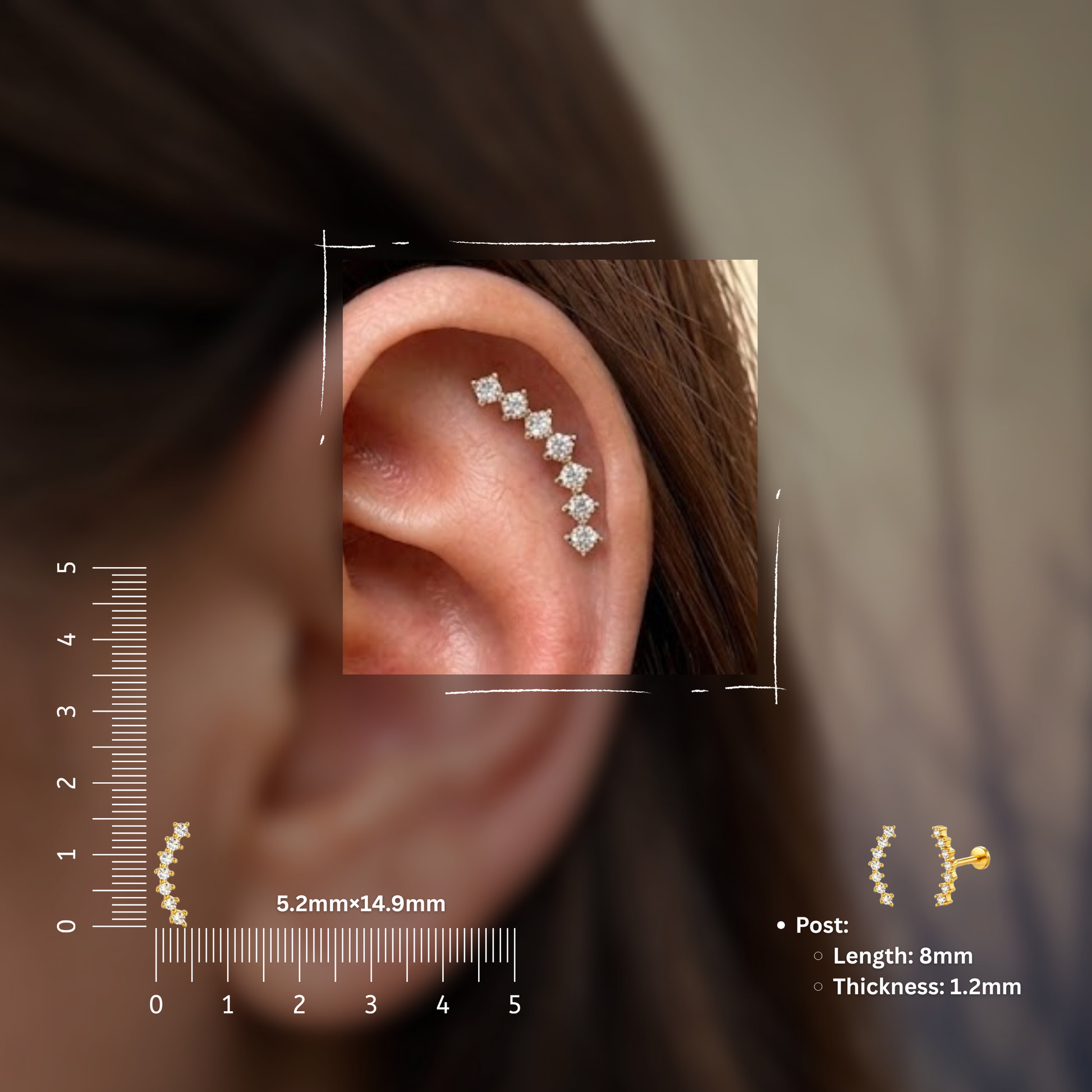 Climber Flat Studs - PAIR