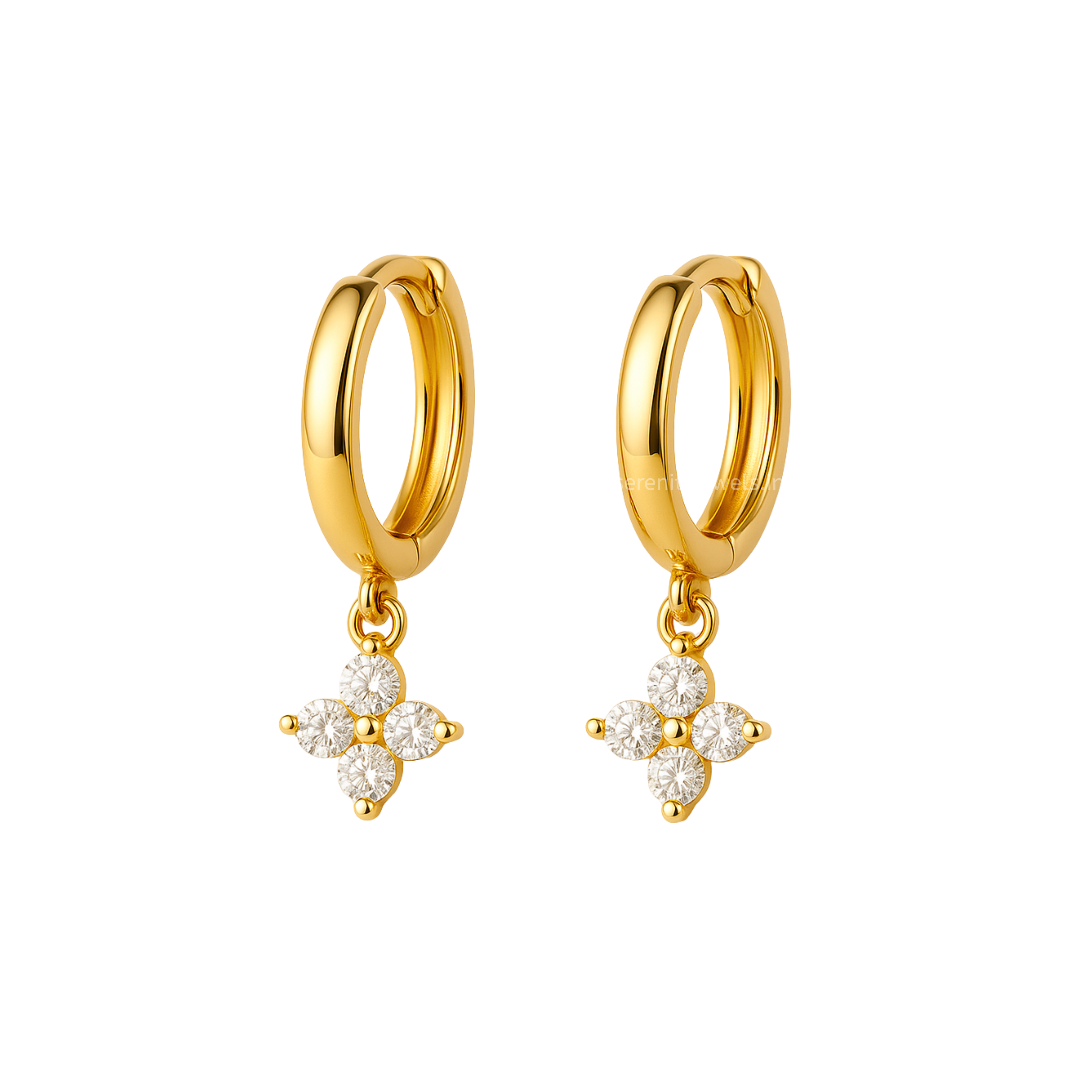 Clover Dangling Hoops