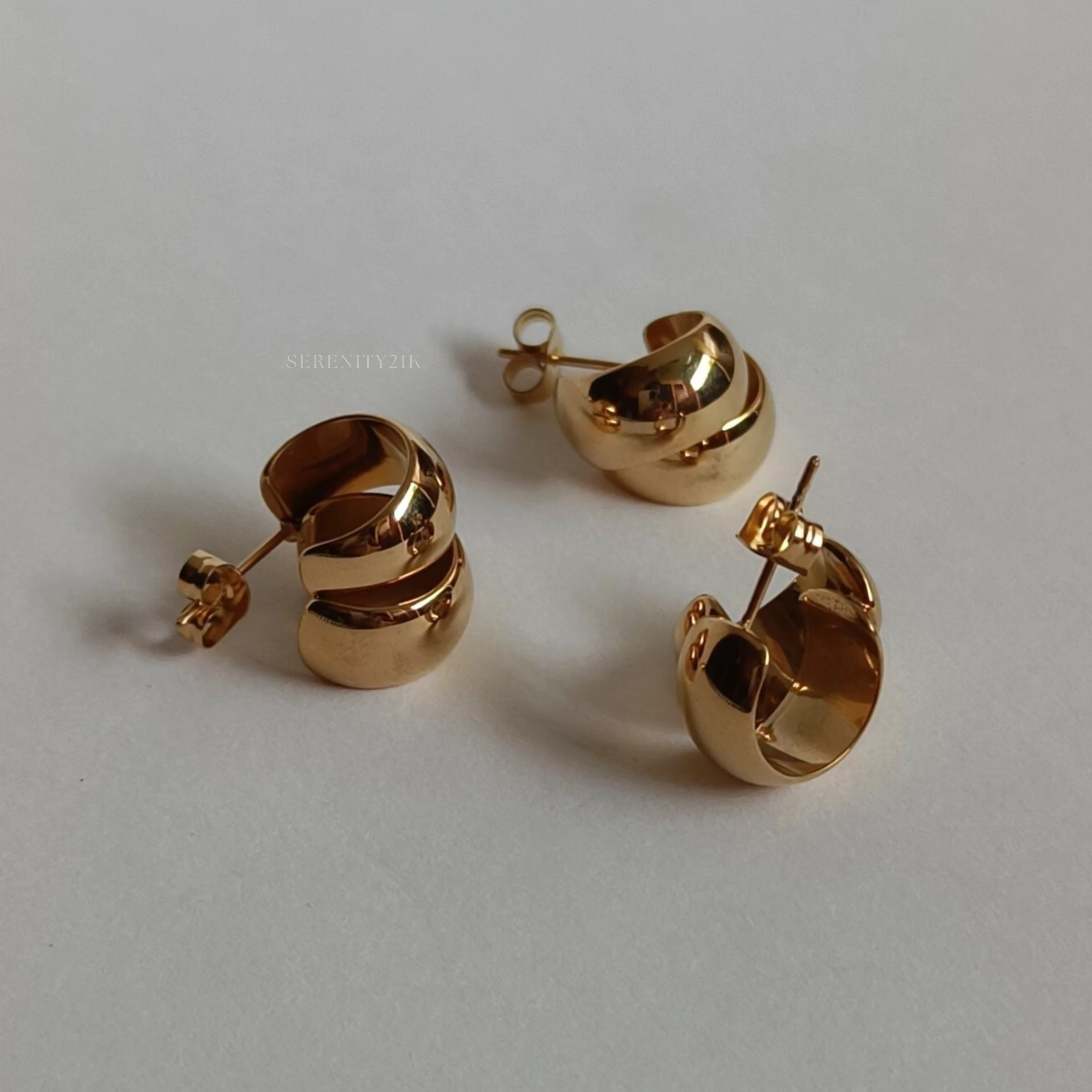 Diana Double Hoops