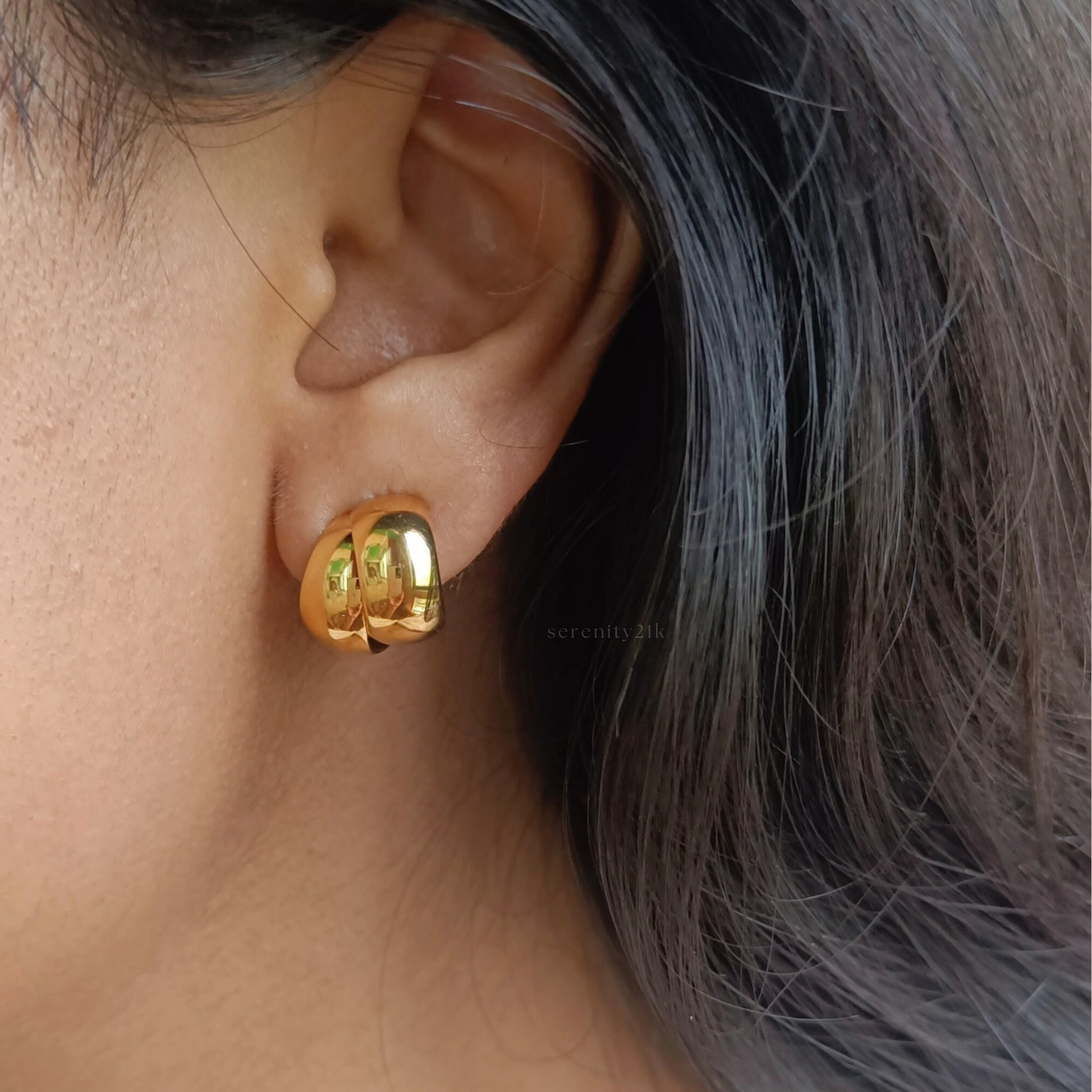 Diana Double Hoops