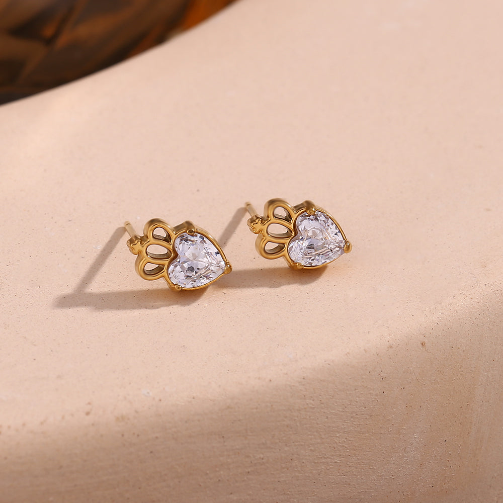 Heart Queen Studs