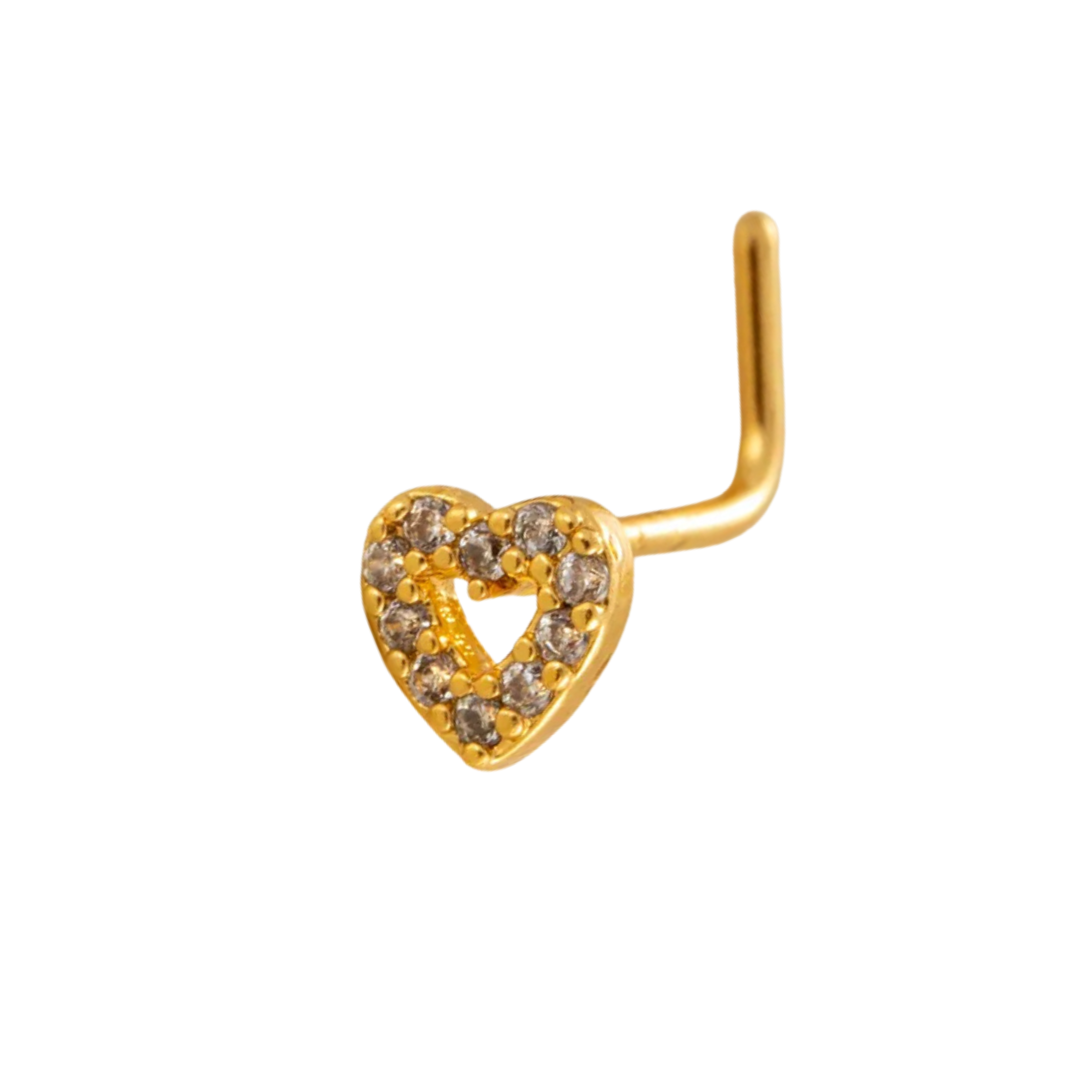 Hollow Heart Nose Stud