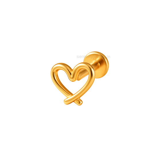 Heartlinen Flat Studs - PAIR