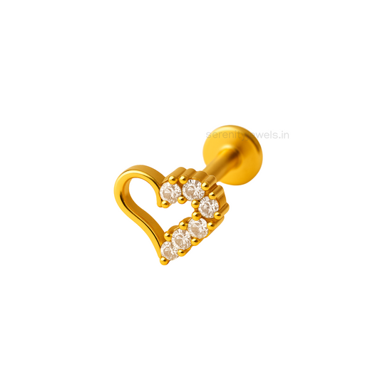 YinHeart Flat Studs - PAIR