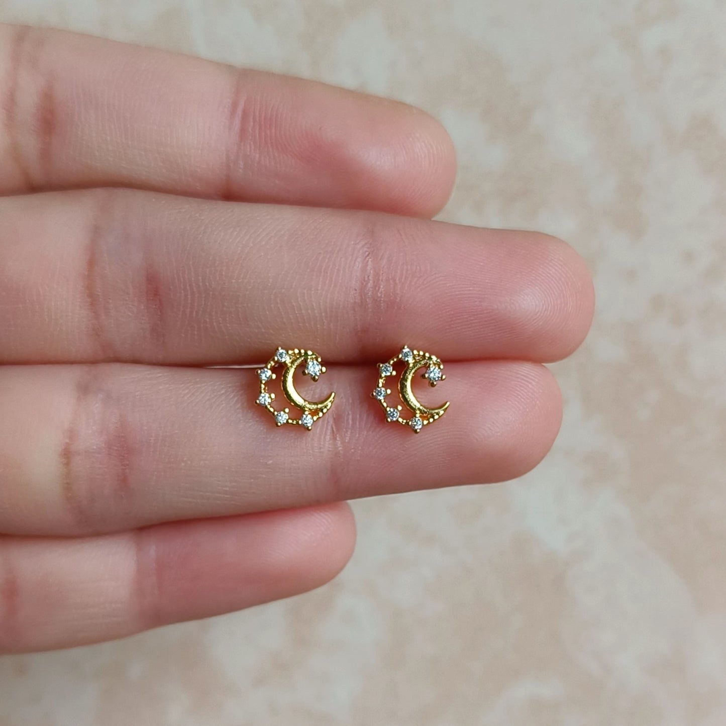 Gigi Moon Studs - Pair