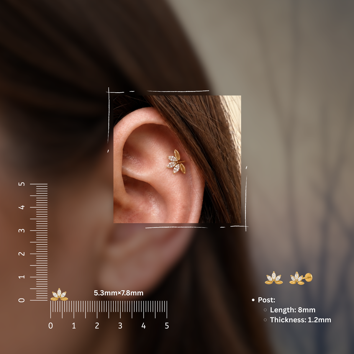 Kehlani Flat Studs - PAIR
