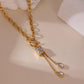 Interlock Dangling Diamond Necklace
