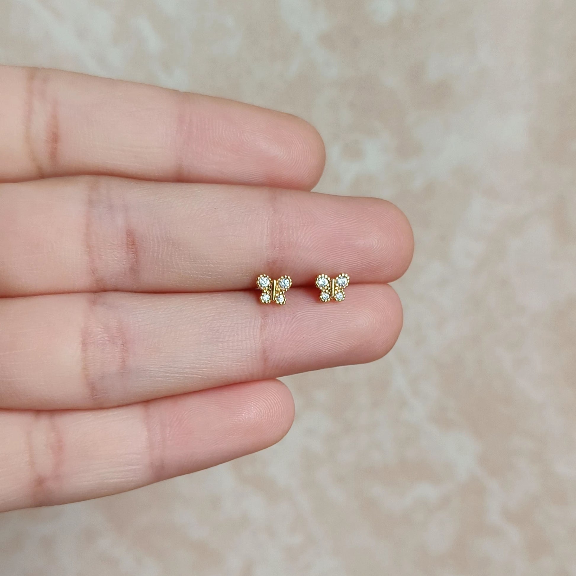Mini Butterfly Studs - Pair
