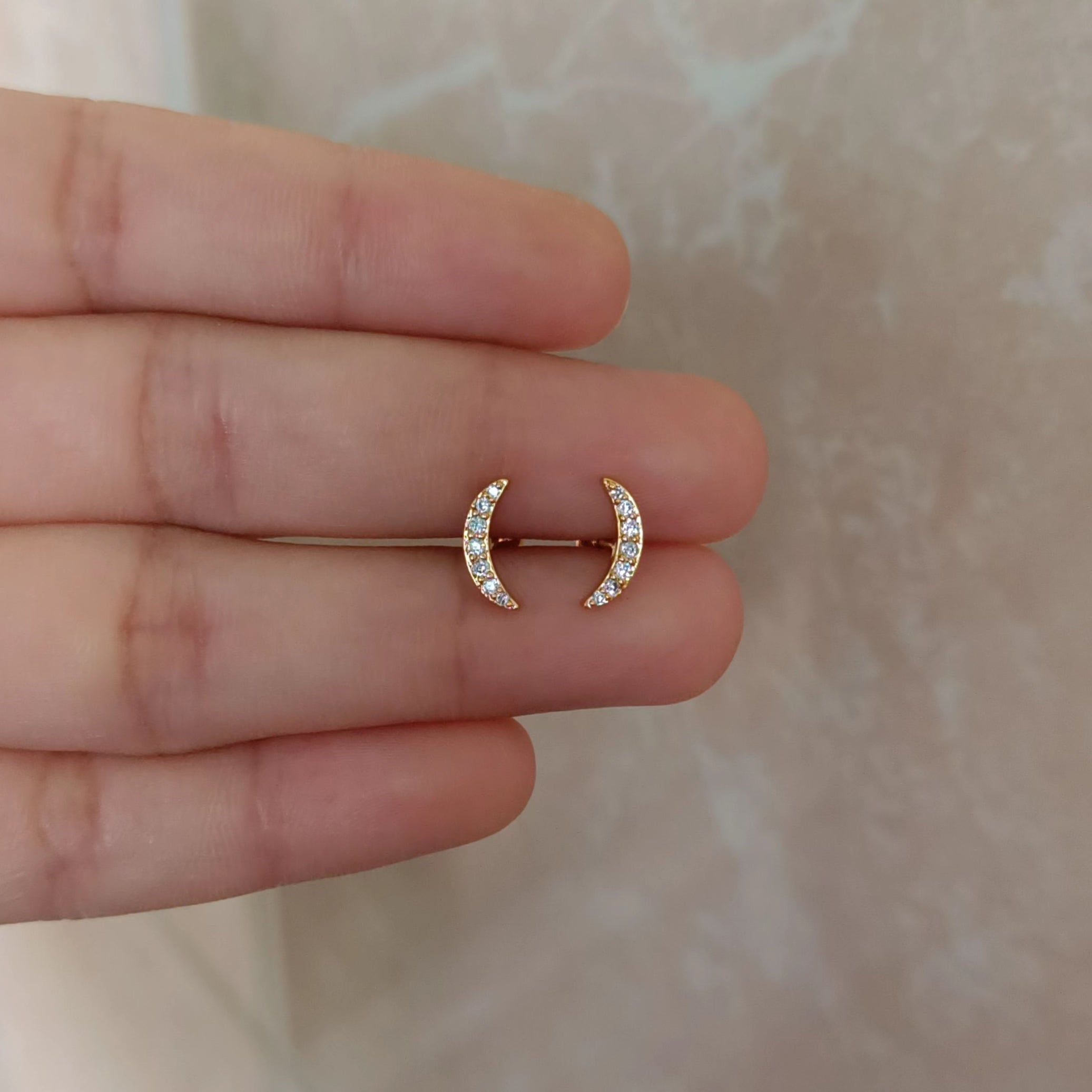 Moon Gaze Studs - Pair