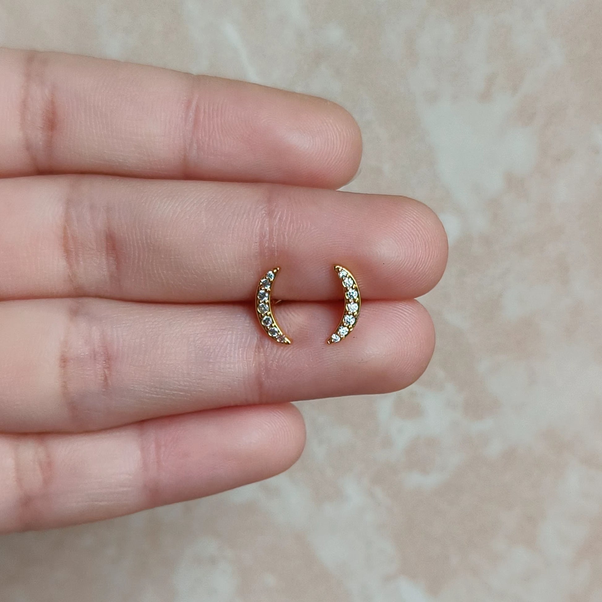 Moon Gaze Studs - Pair