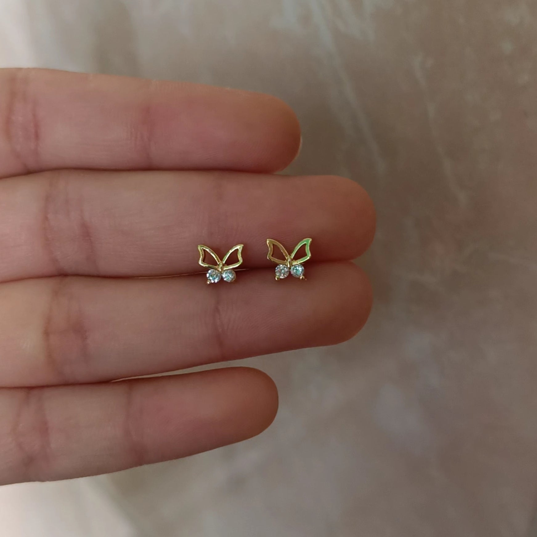 Ozak Butterfly Studs - Pair