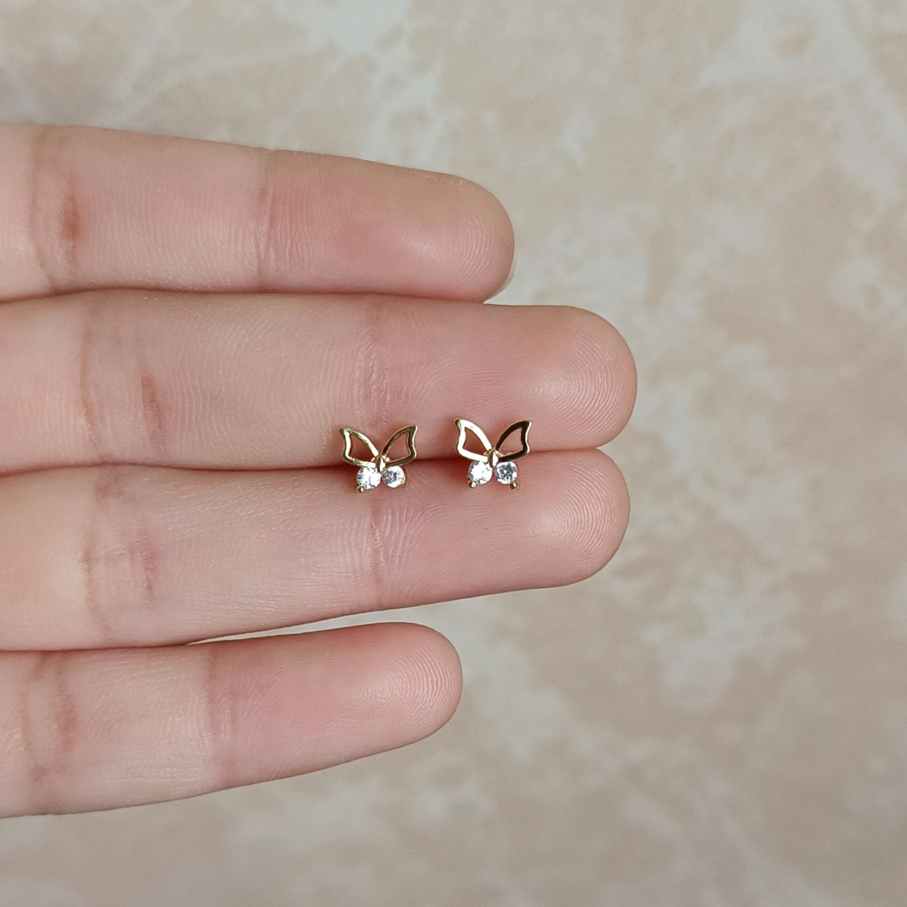 Ozak Butterfly Studs - Pair