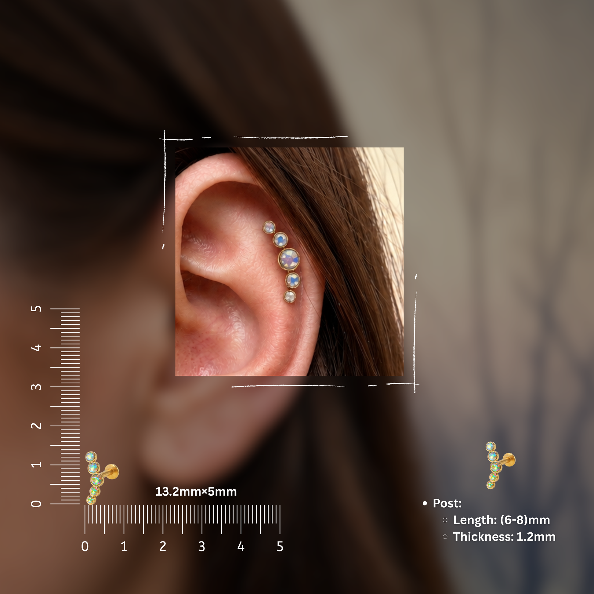 Radiance Line Stud - PAIR