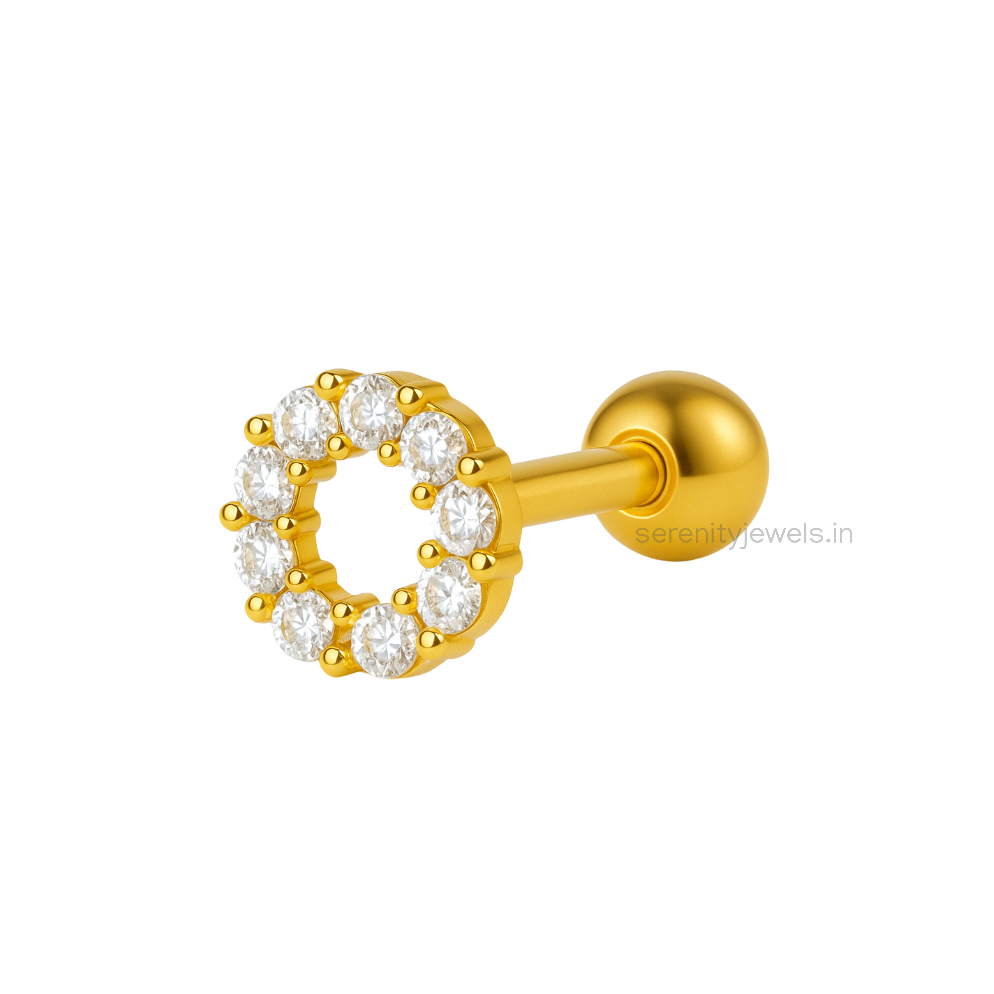 Round hollow studs - Pair