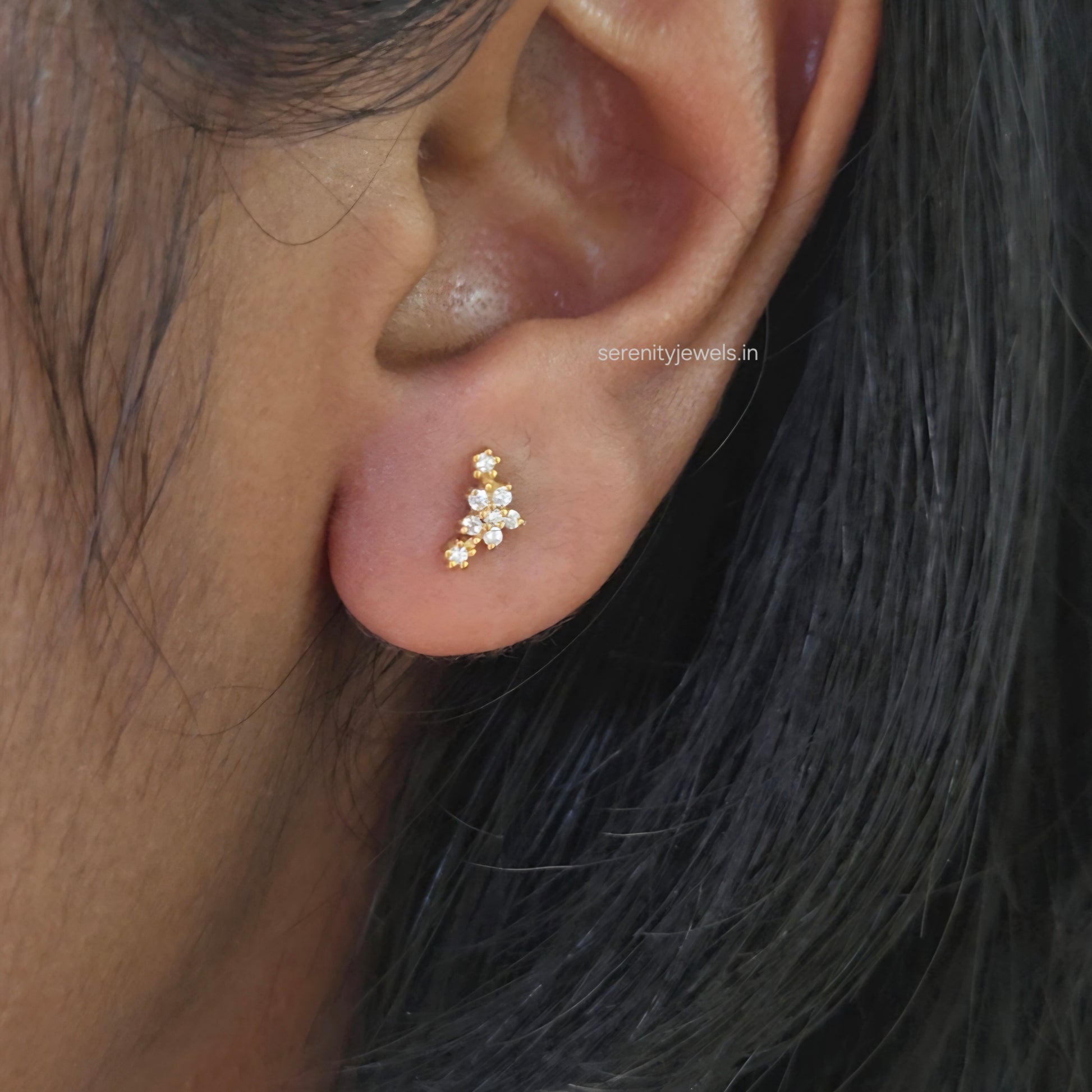 Cynthia Small Flat Studs - PAIR