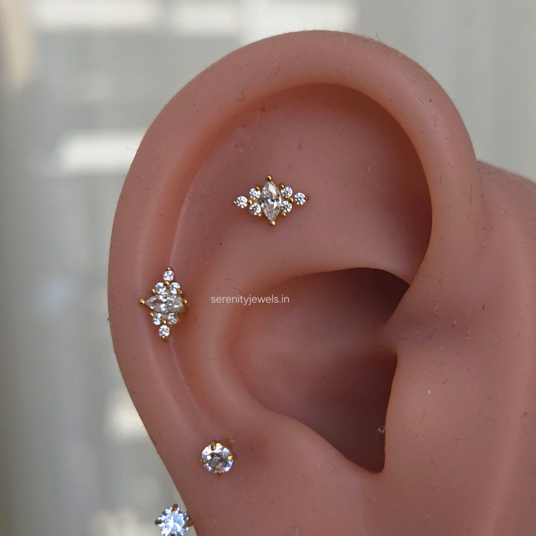 Siarra Flat Studs - PAIR