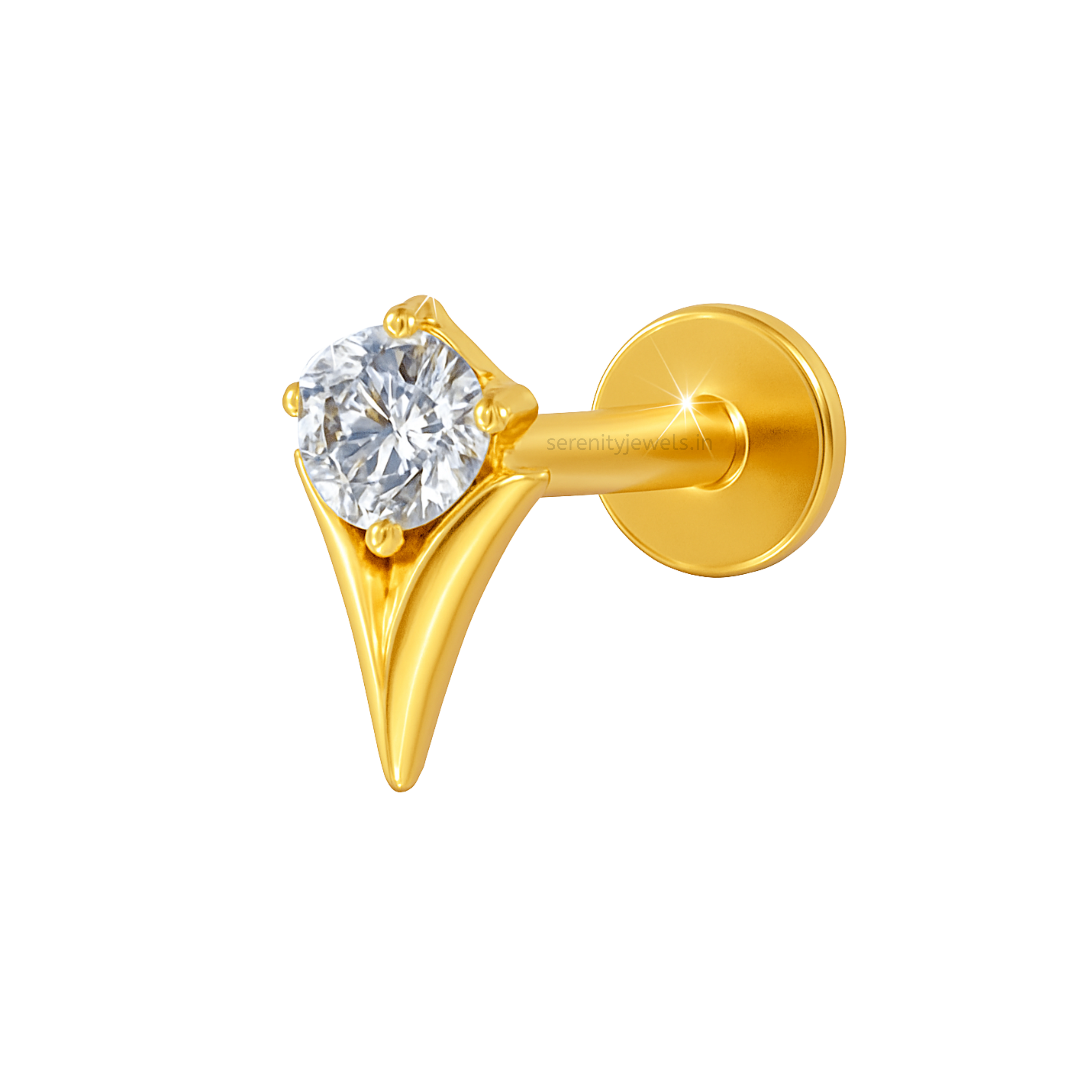 Serenique Titanium Flat Studs - PAIR