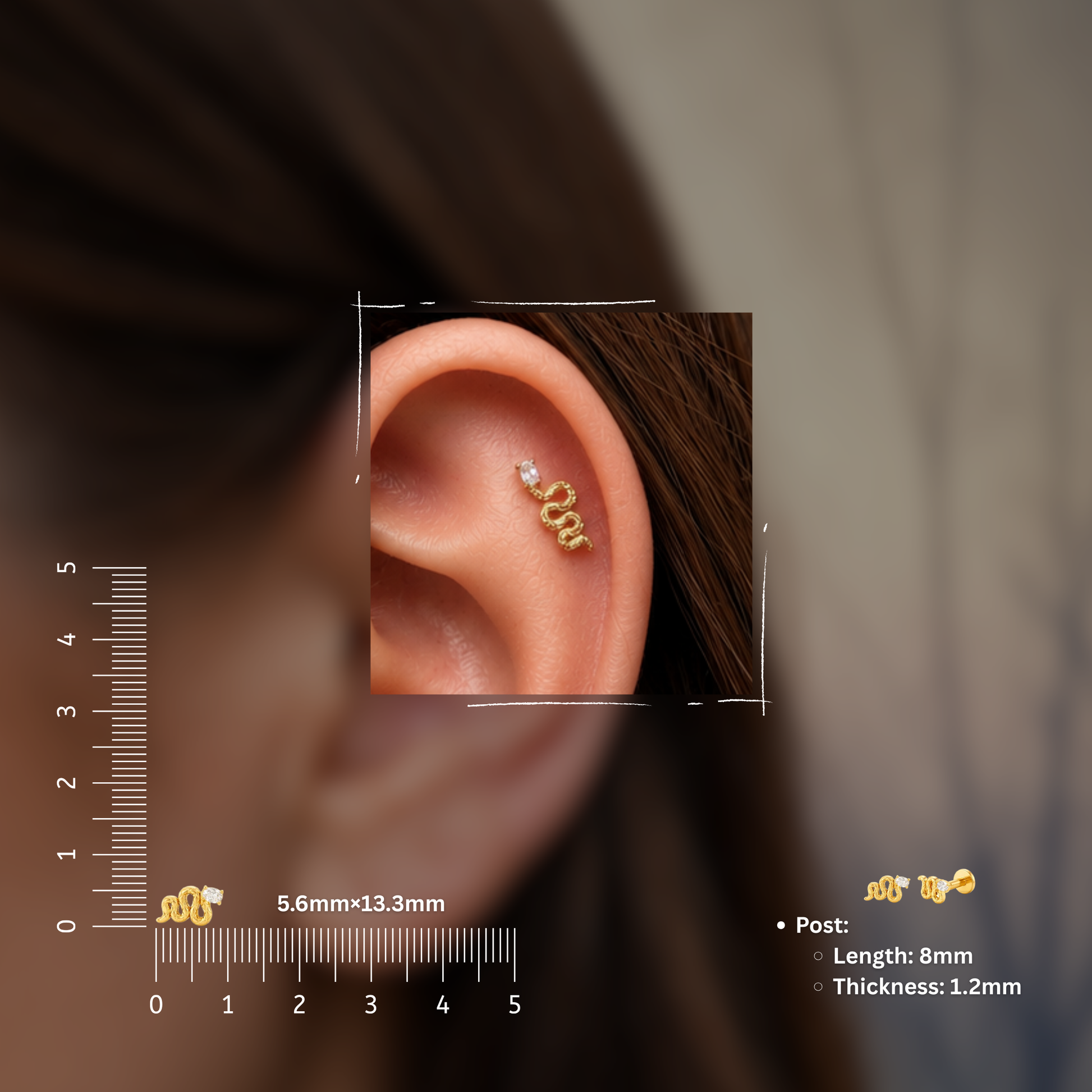 Serpico Flat Studs - PAIR