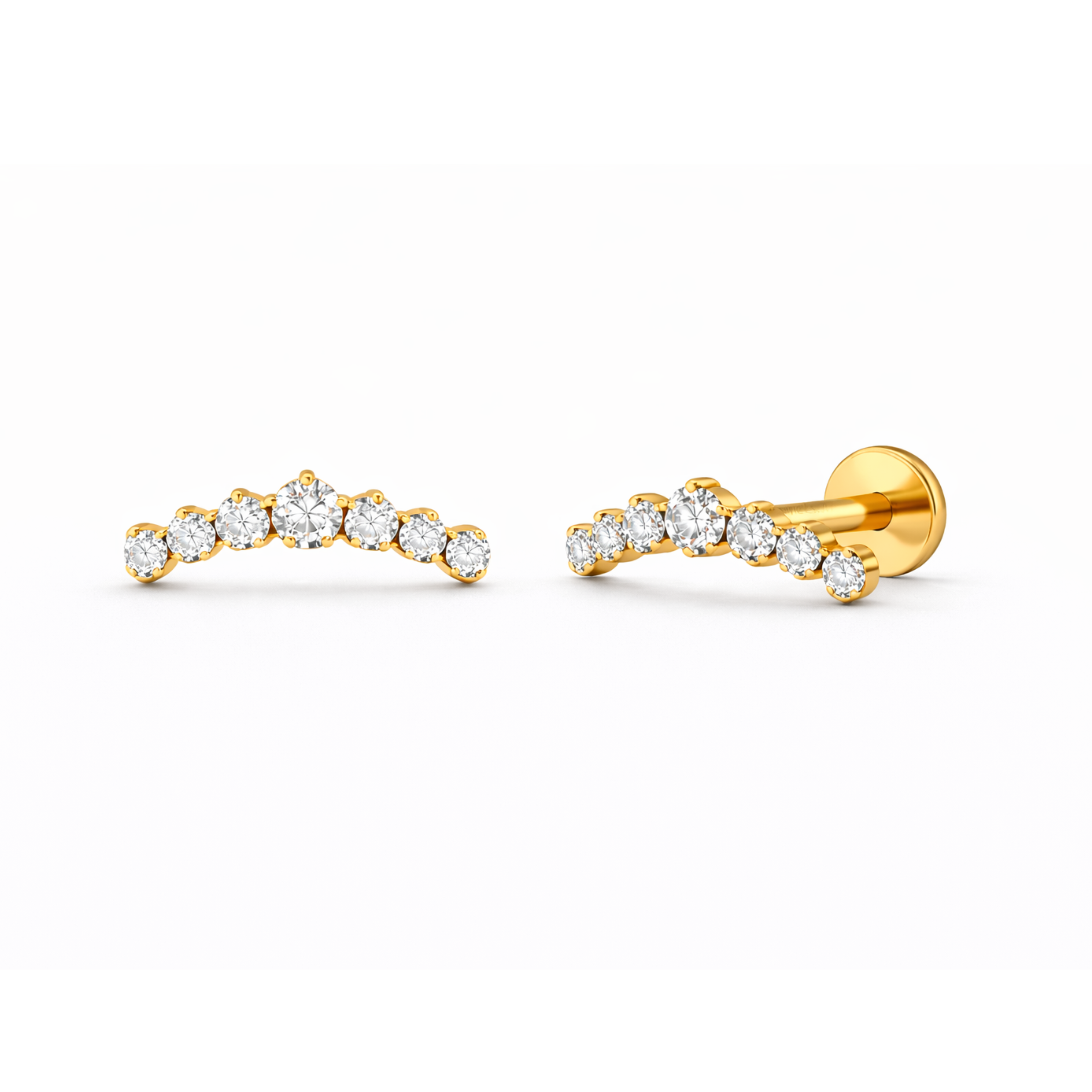 Signature Climber Titanium Flat Studs - PAIR