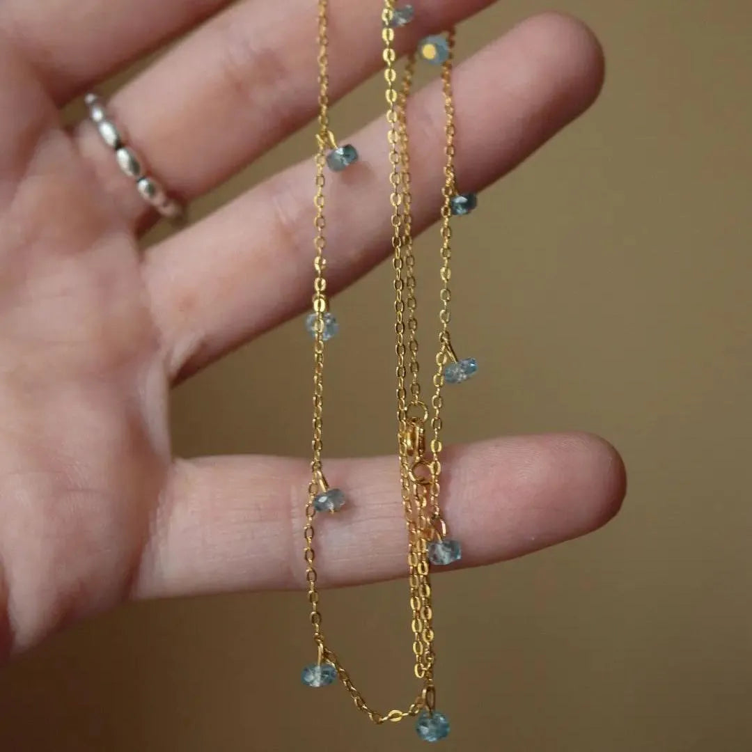 Ivy Blue Zircon Necklace