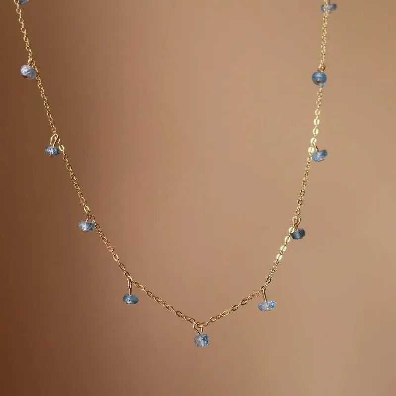 Ivy Blue Zircon Necklace