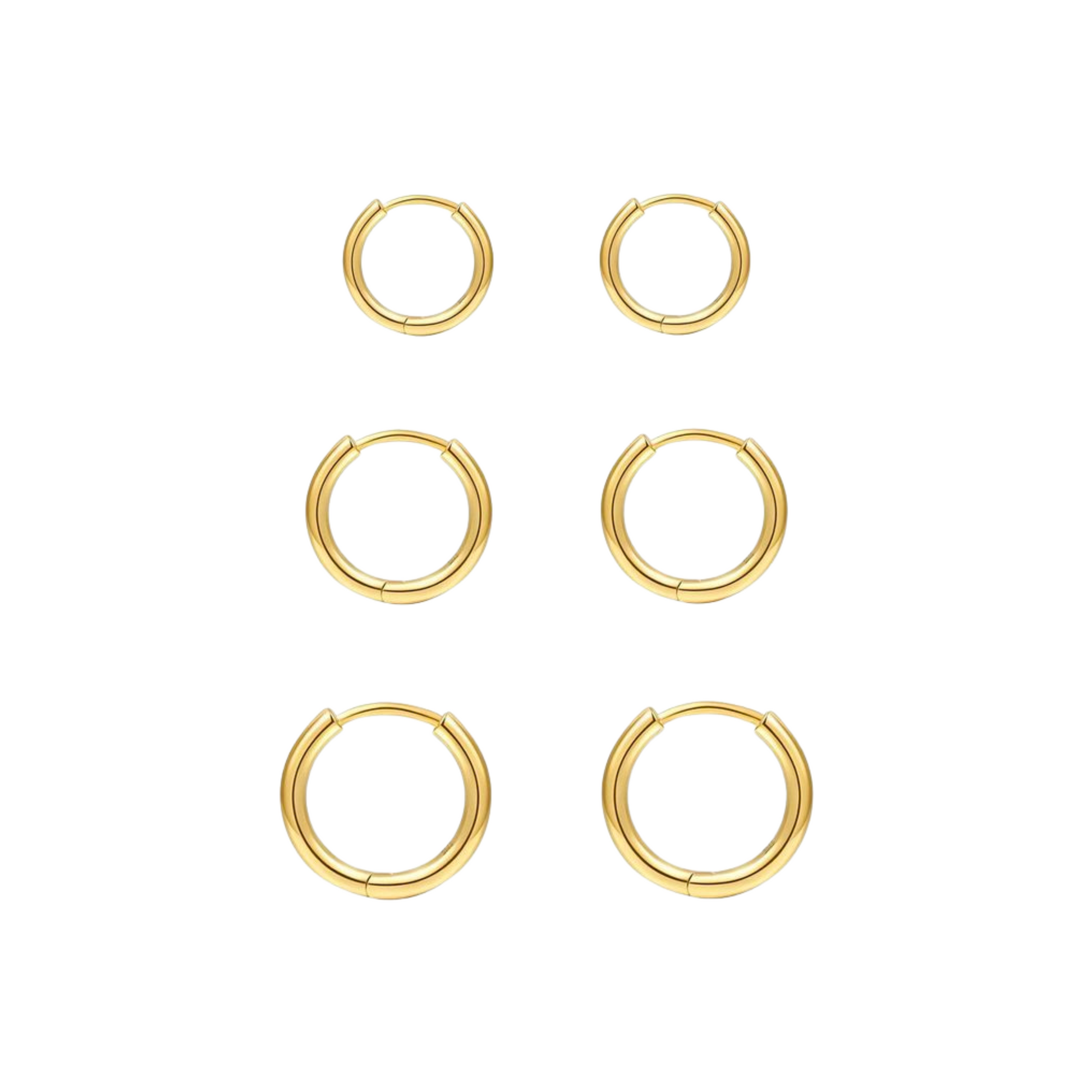 Simple Gold Hoops - Pair