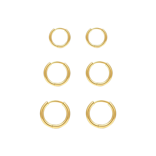 Simple Gold Hoops - Pair