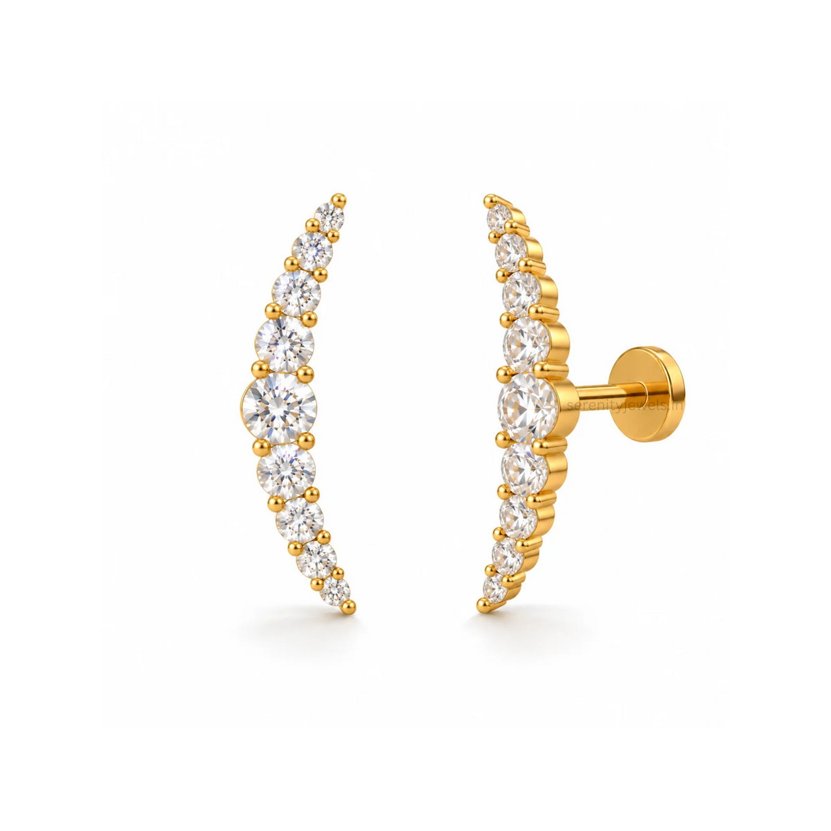 Starbust Flat Studs - PAIR
