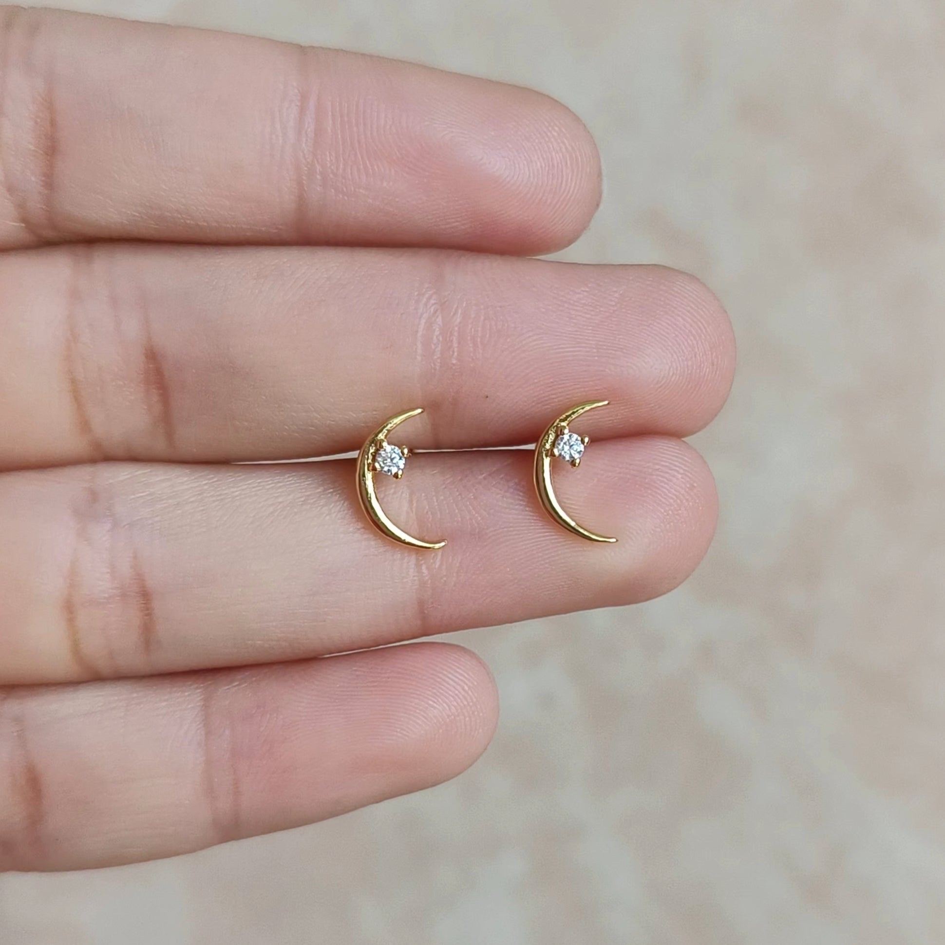 Sweet Moon Studs - Pair