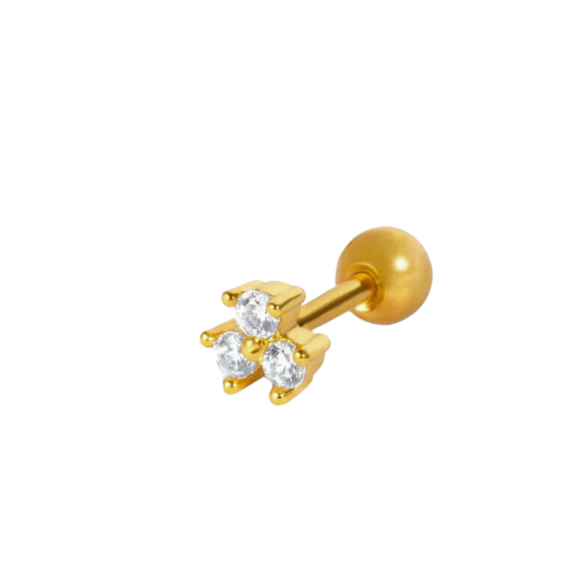 Three stone studs - Pair Serenity Jewels