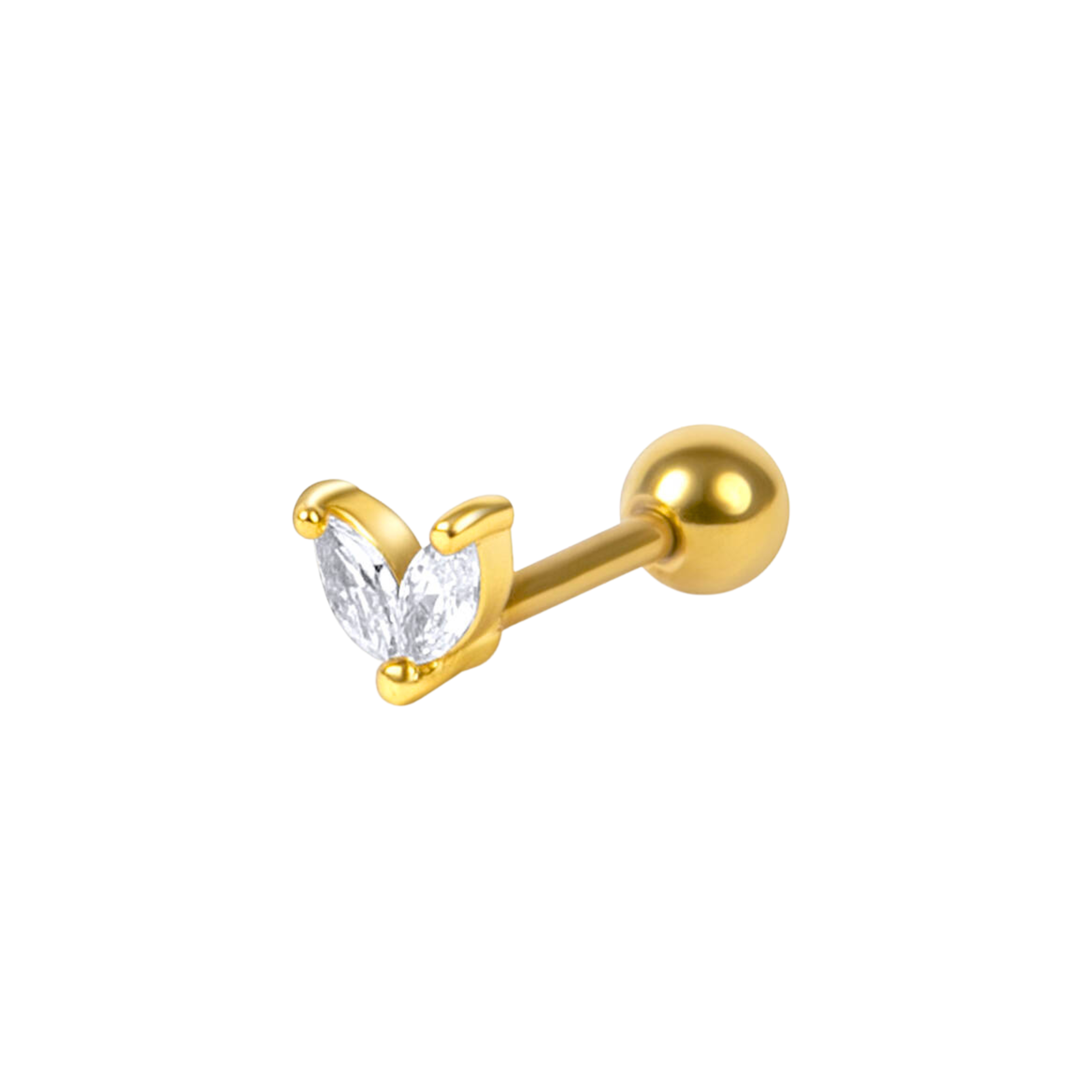 Two petal studs - Pair Serenity Jewels