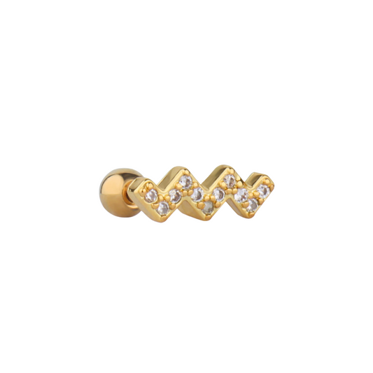 Zig zag studs - Pair