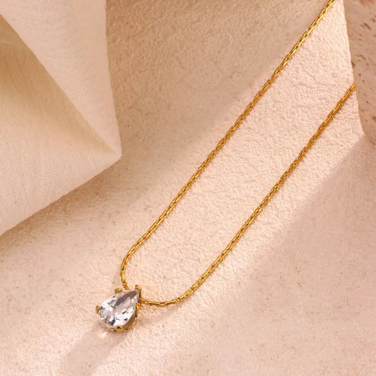 Water Drop Solitaire Necklace