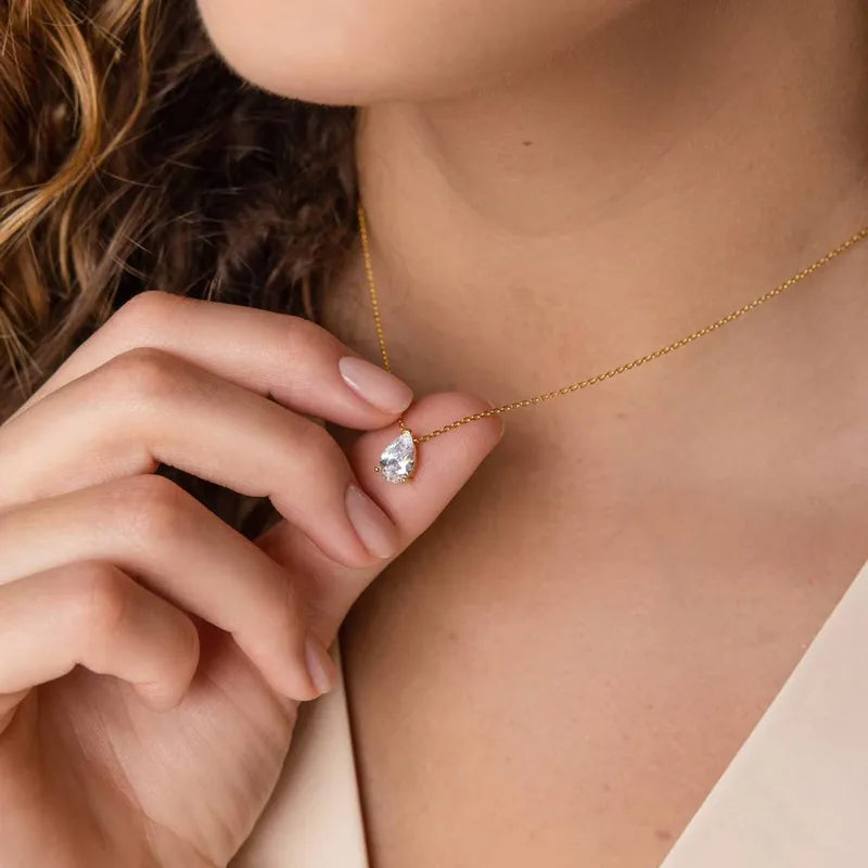Water Drop Solitaire Necklace