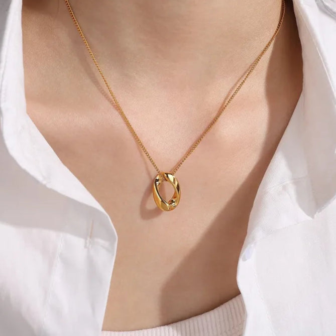 Moon Nest Pendant Necklace