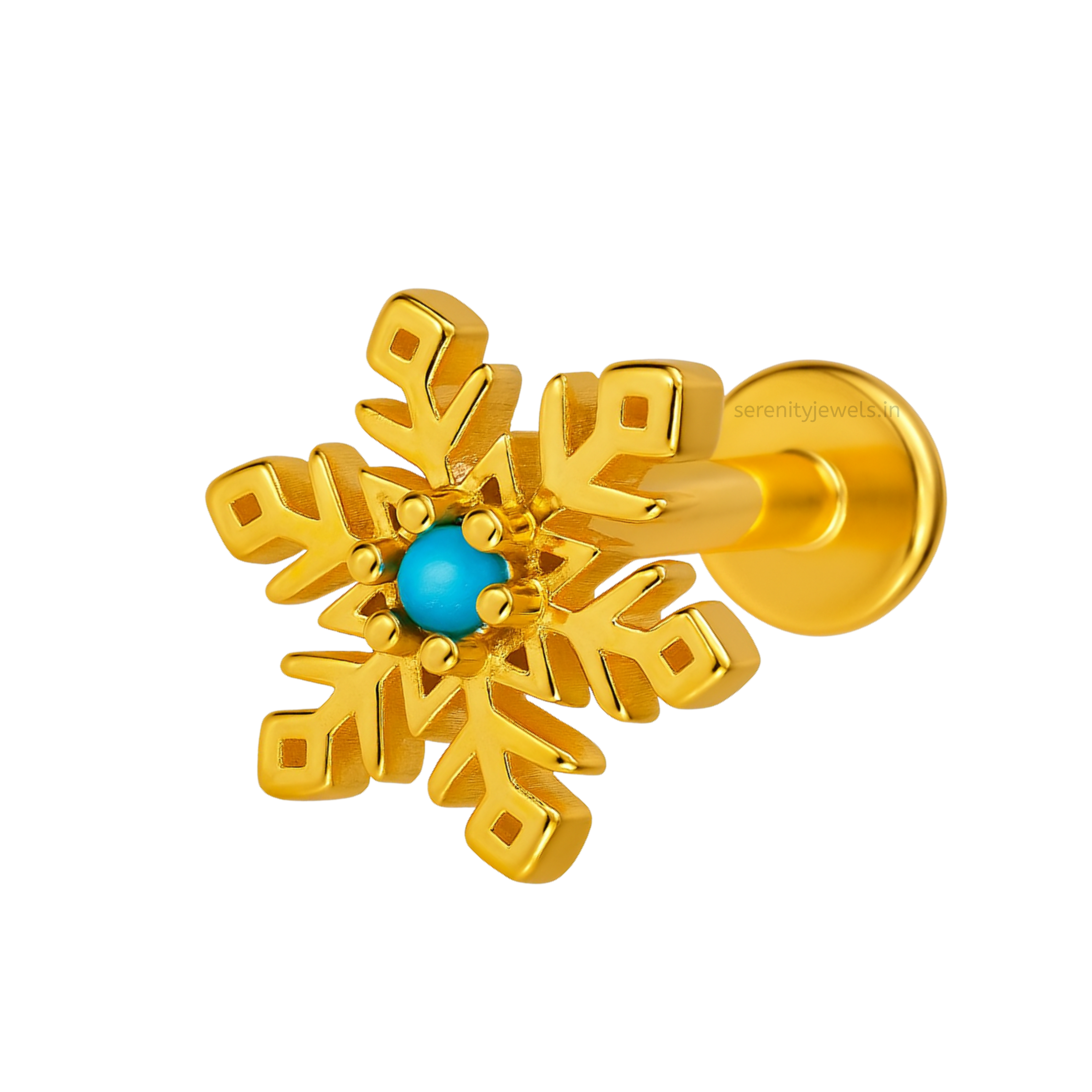 Akaza Turqoise Flat Studs - PAIR