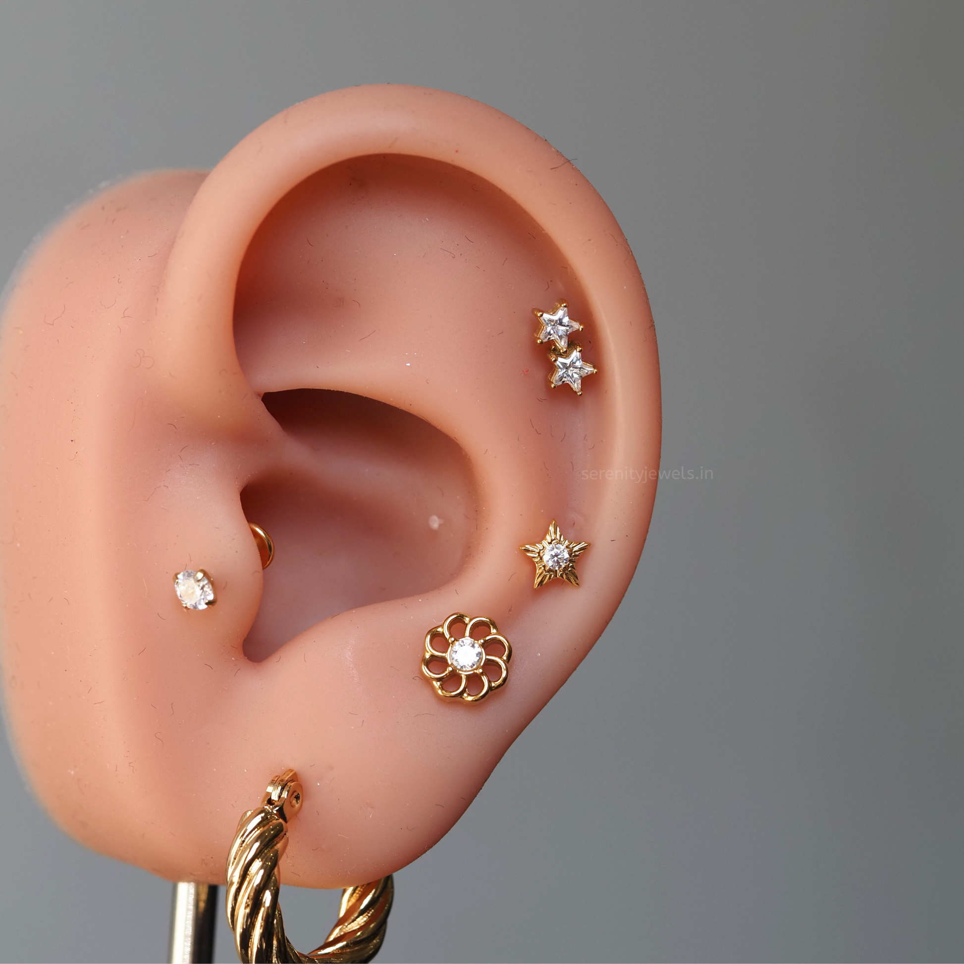 Cosma Star Flat Stud - PAIR