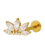 Azalea Flat Studs - Pair