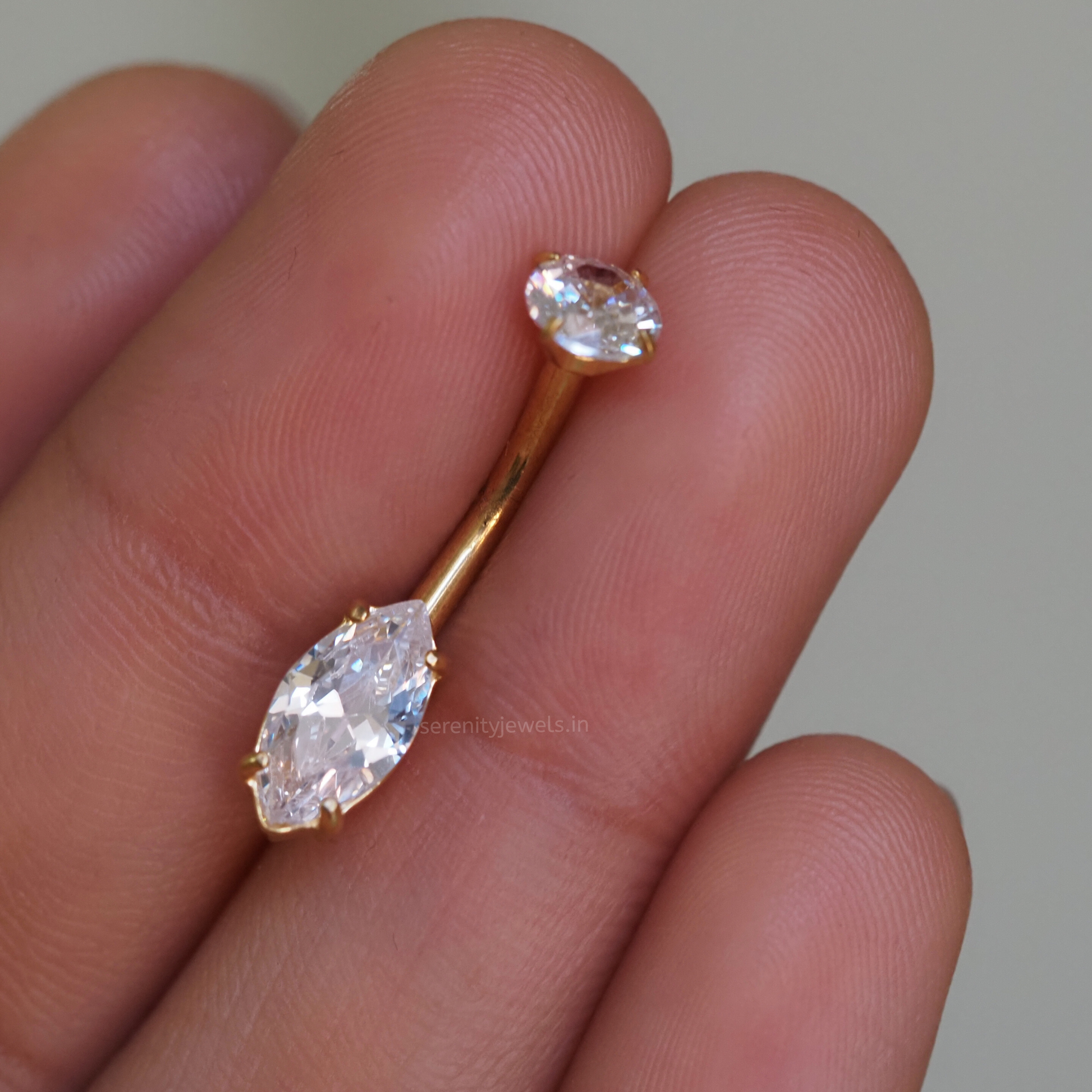 Marquise Belly Stud - SINGLE