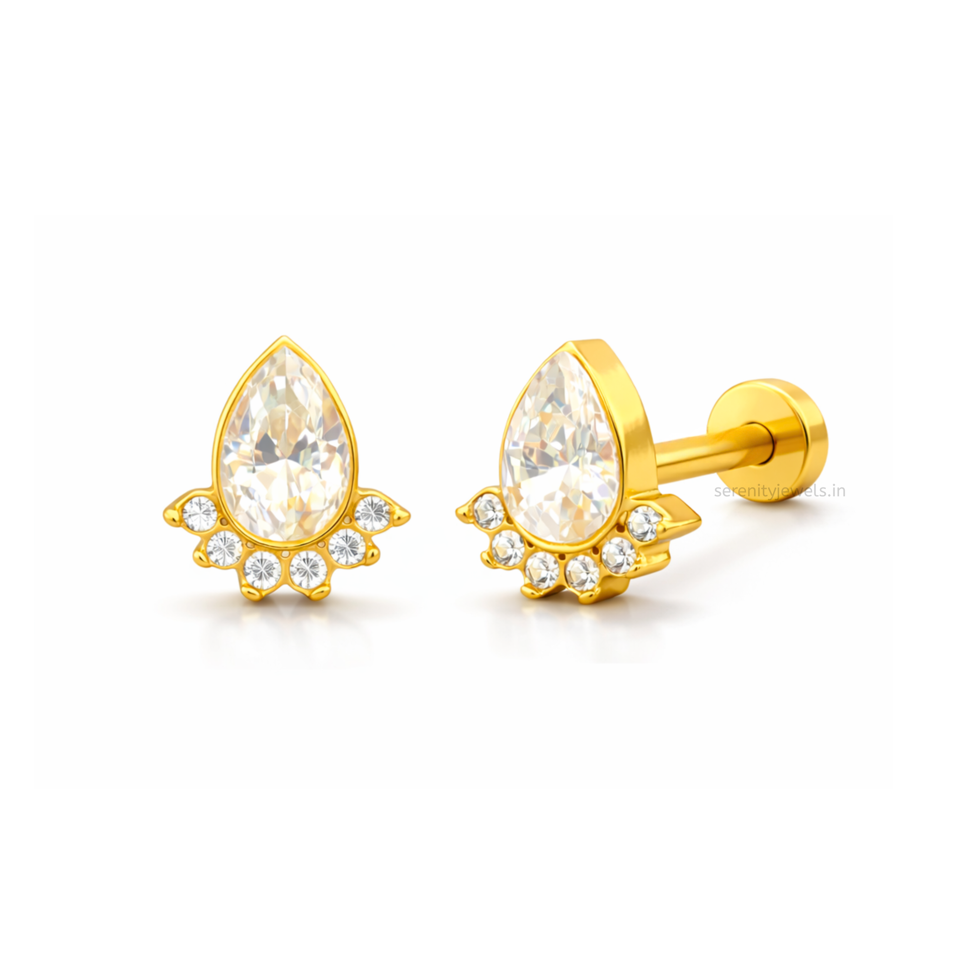 Bastion Flat Studs - PAIR