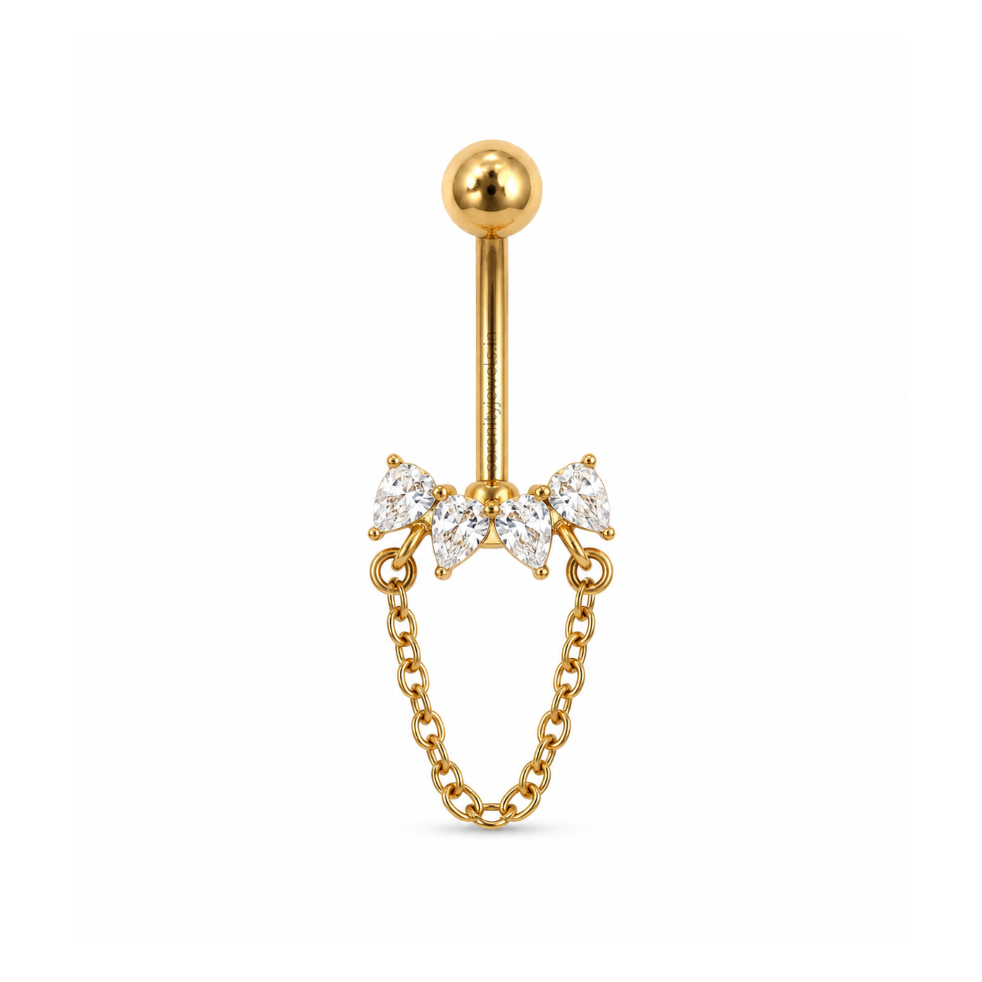 Lustre Drape Belly Stud - SINGLE
