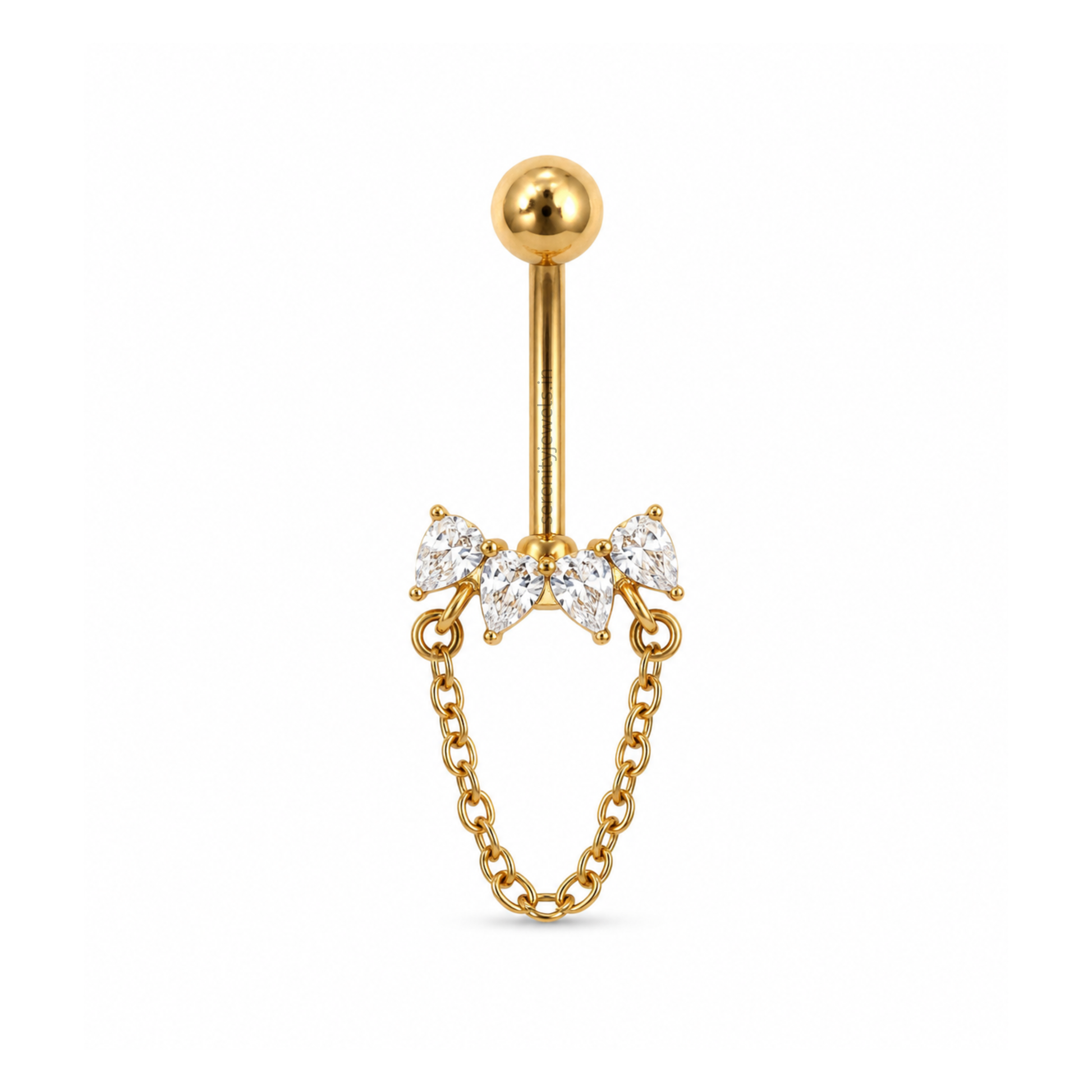 Lustre Drape Belly Stud - SINGLE
