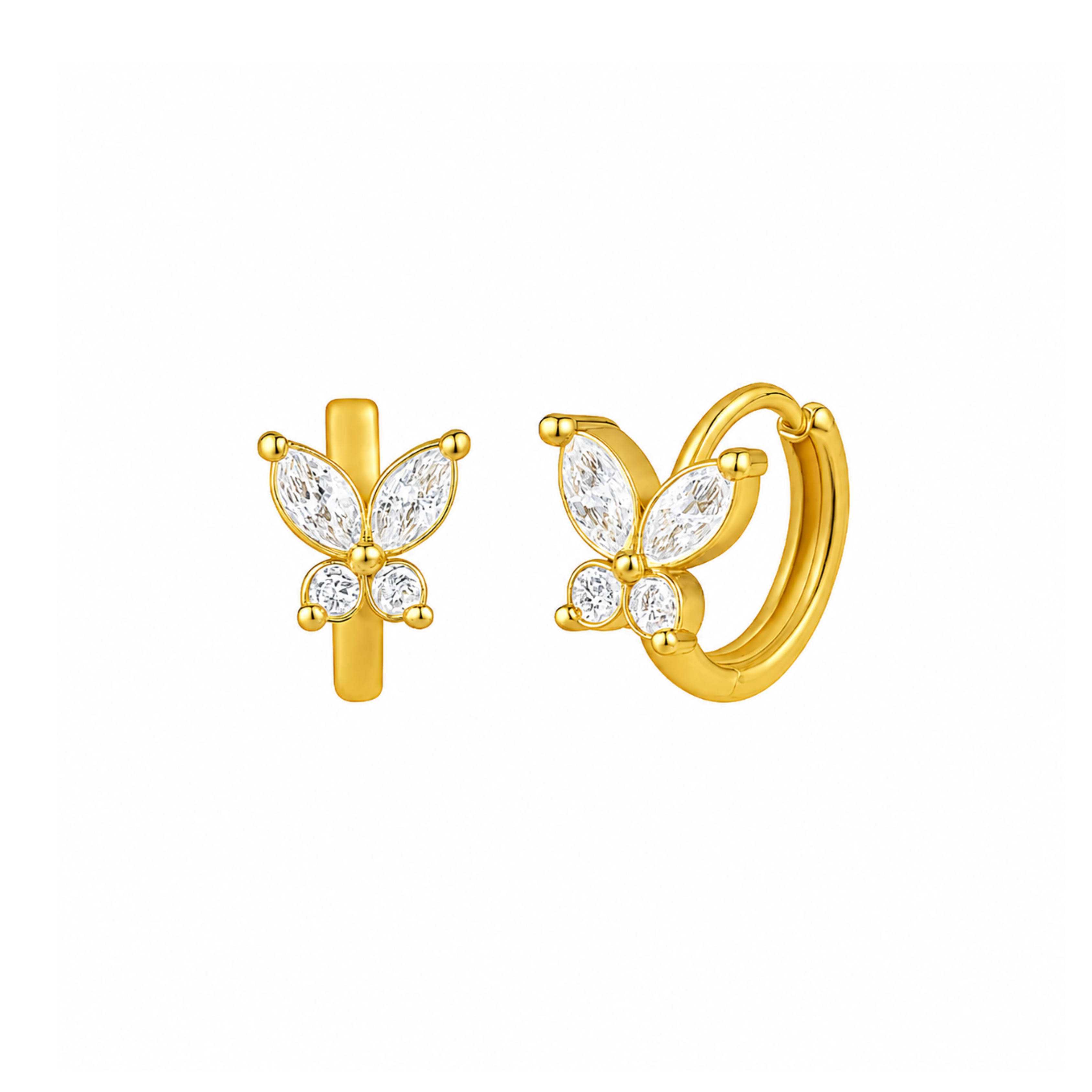 Butterfly Ear Hoops