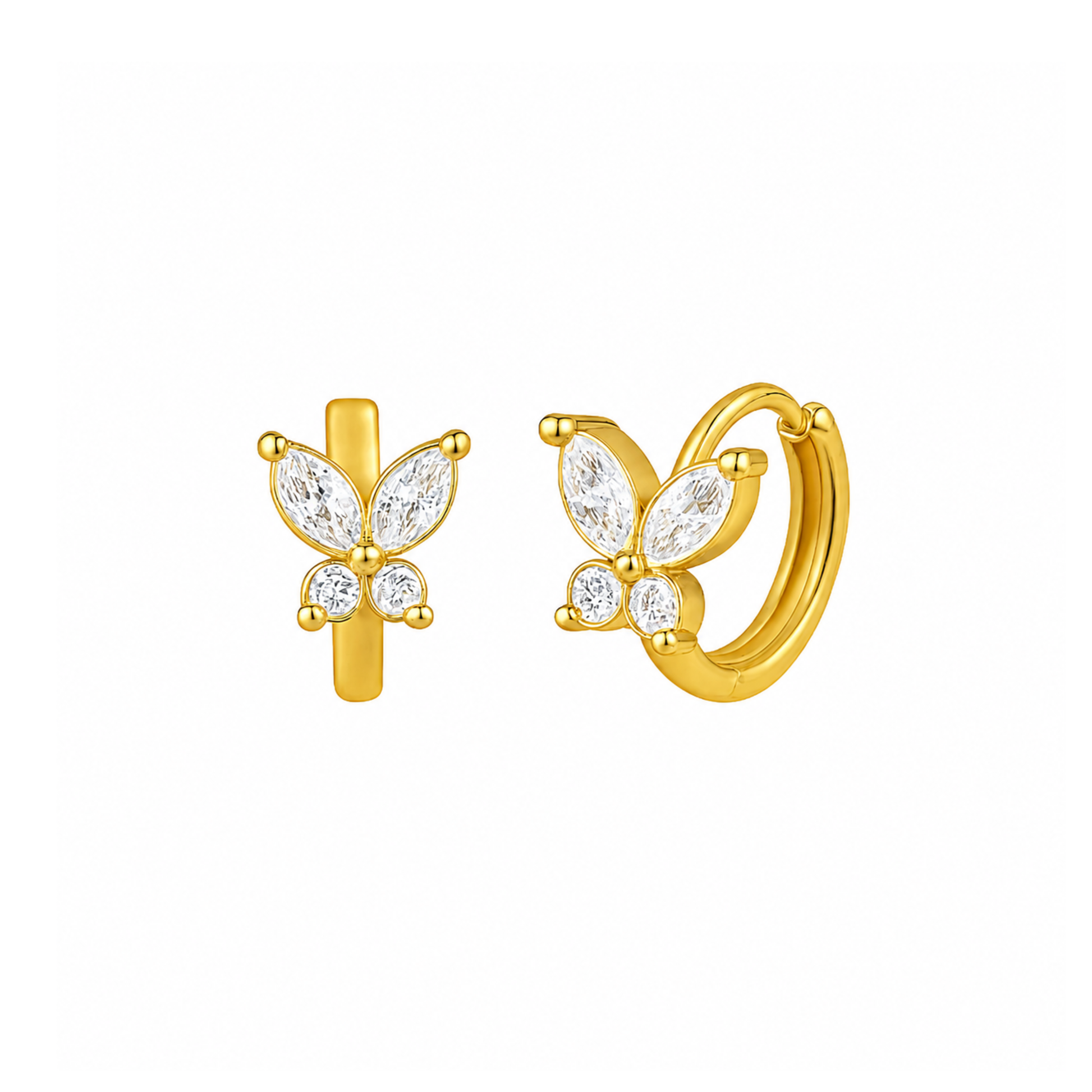 Butterfly Ear Hoops
